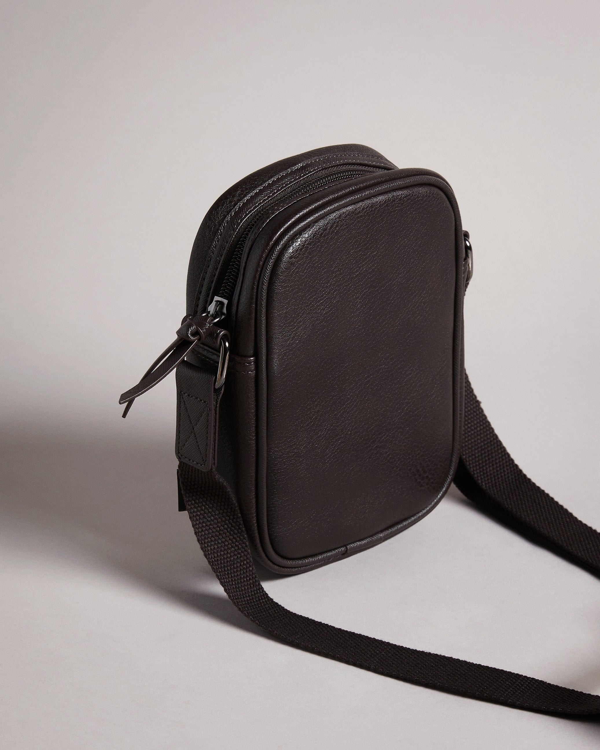 Ted Baker Evver Striped Pu Flight Bag Brn - Choc