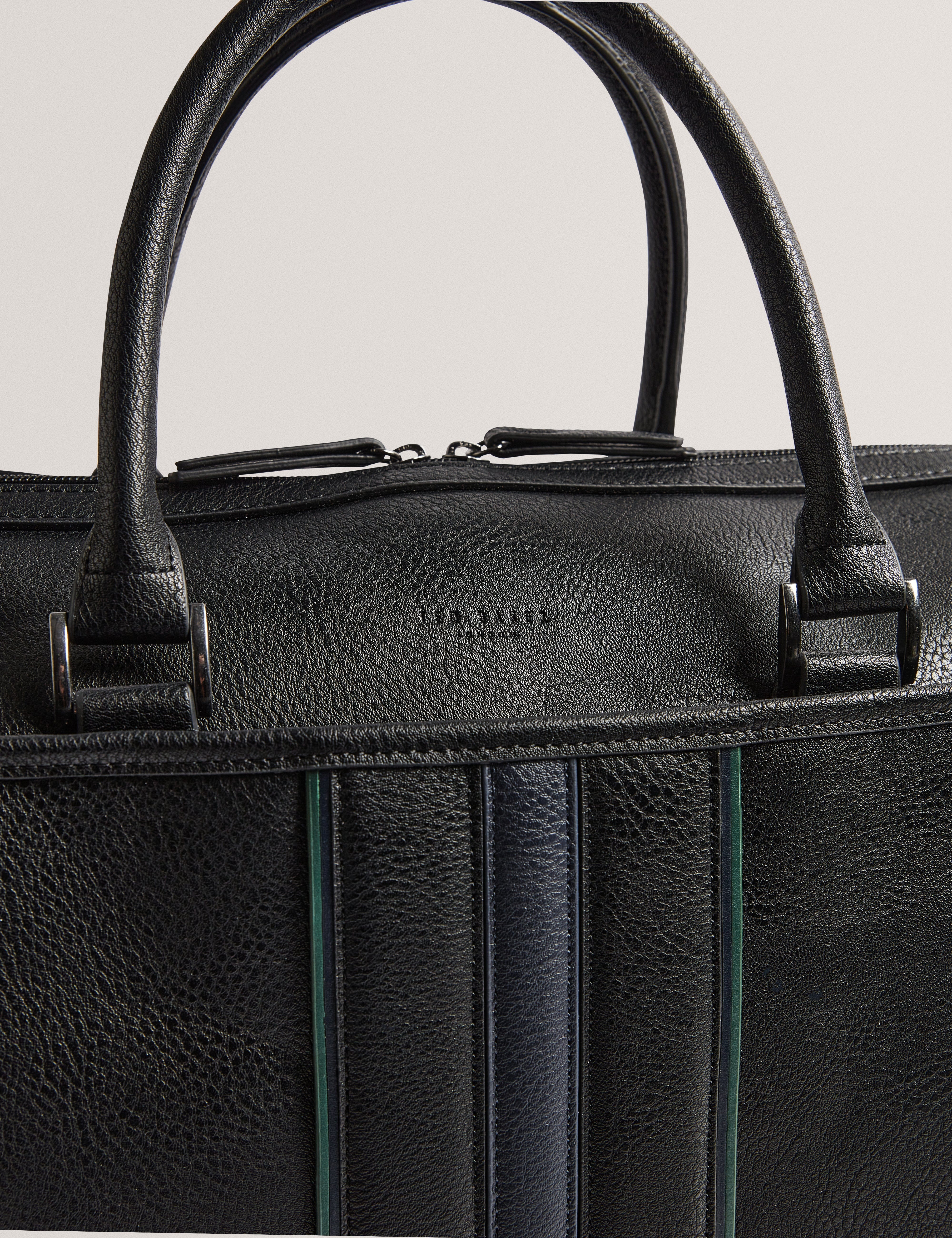 Ted Baker Kelvin Stripe Pu Holdall Black