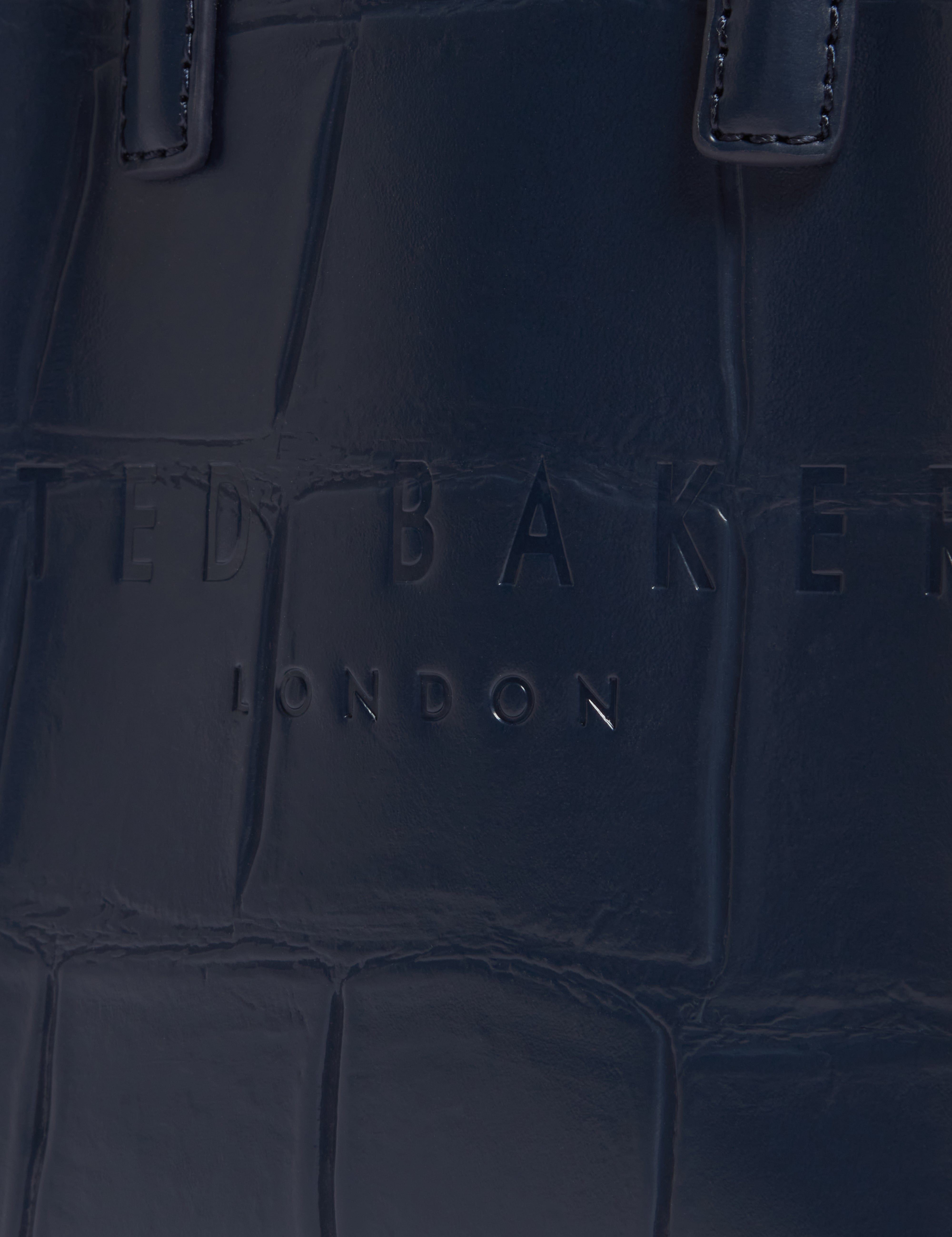 Ted Baker Gatocon Croc Effect Mini Icon Bag Navy