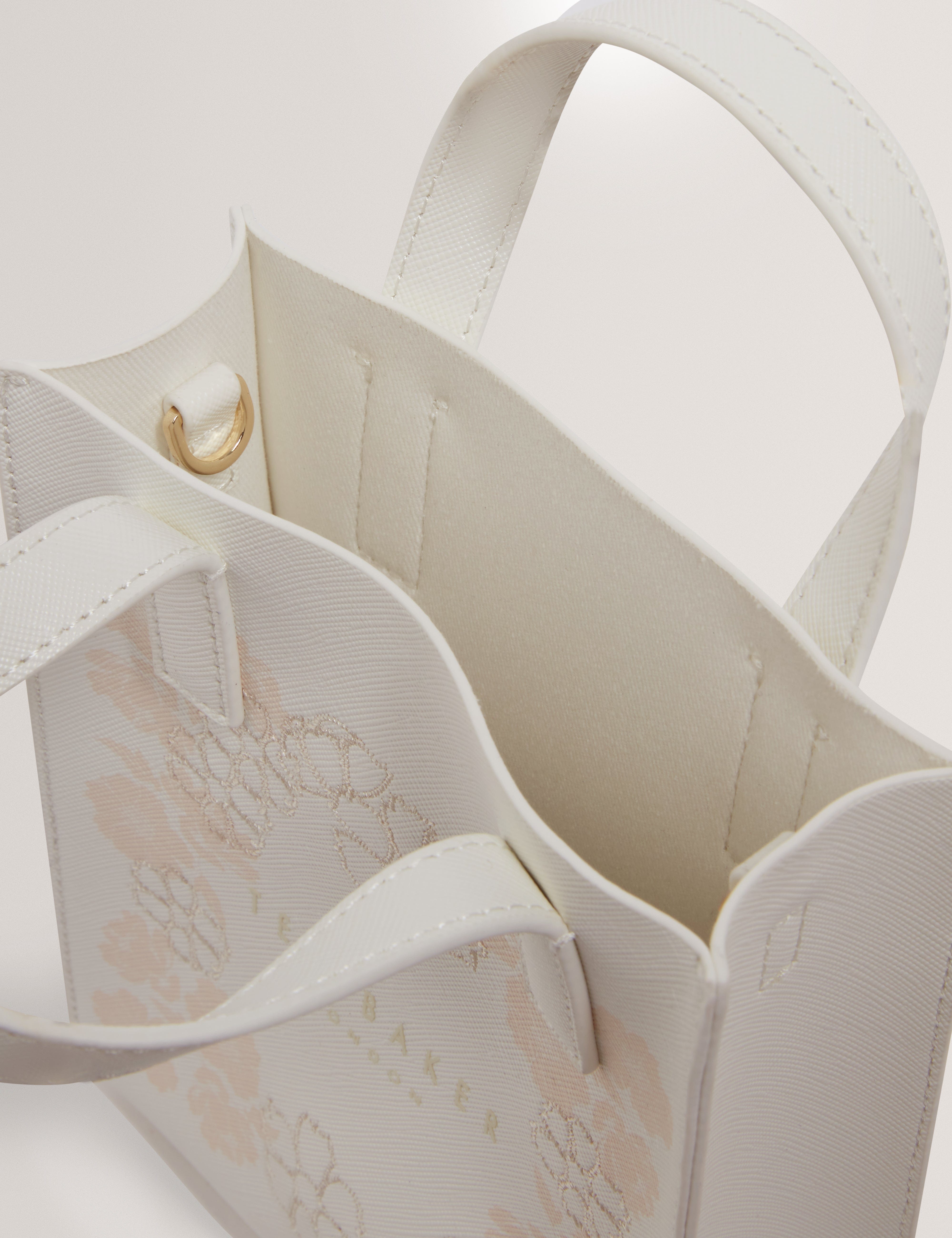 Ted Baker Reocon Embroidery Floral Mini Icon Bag Ivory