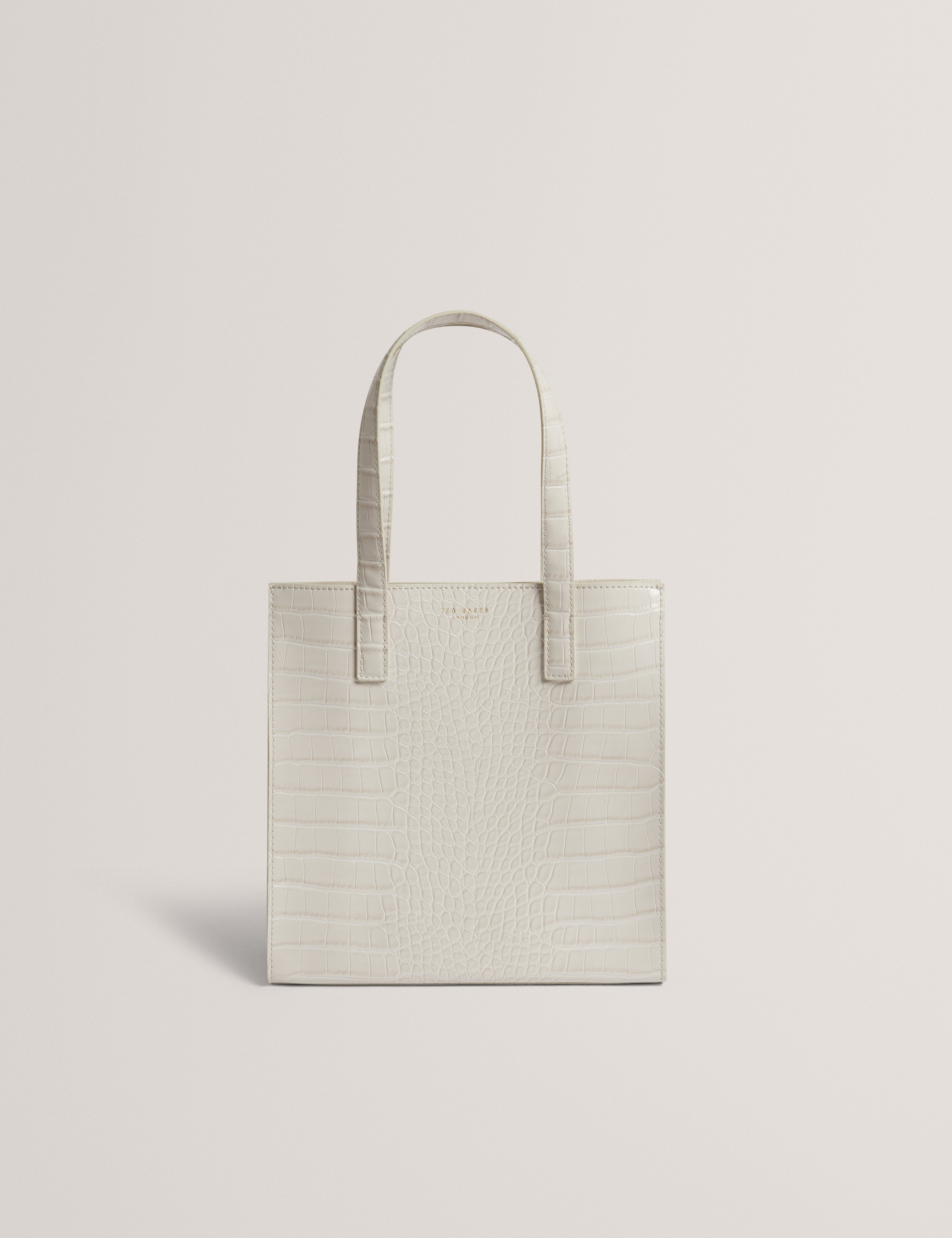 Ted Baker Wenonaa Croc Effect Small Icon Bag Ivory