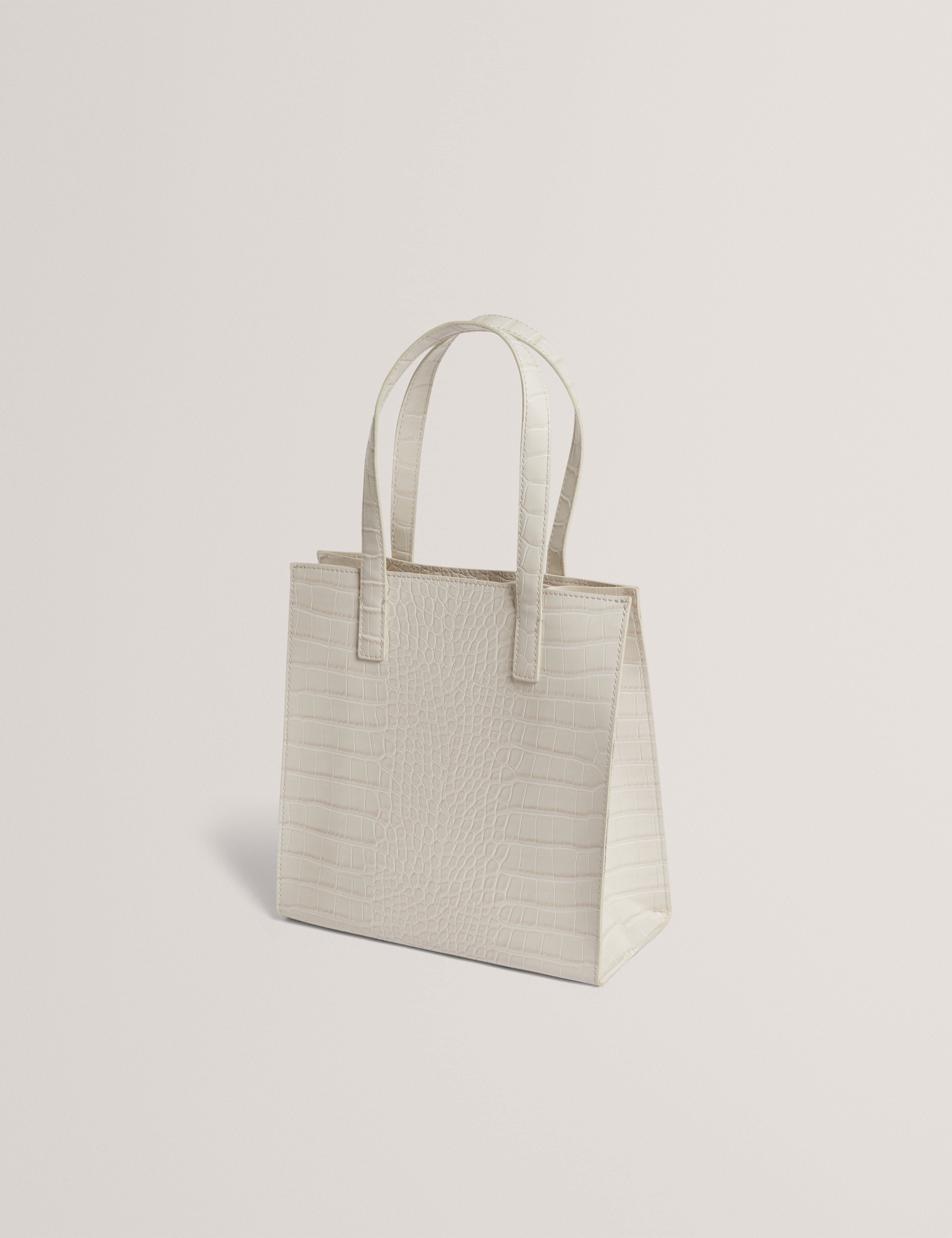 Ted Baker Wenonaa Croc Effect Small Icon Bag Ivory