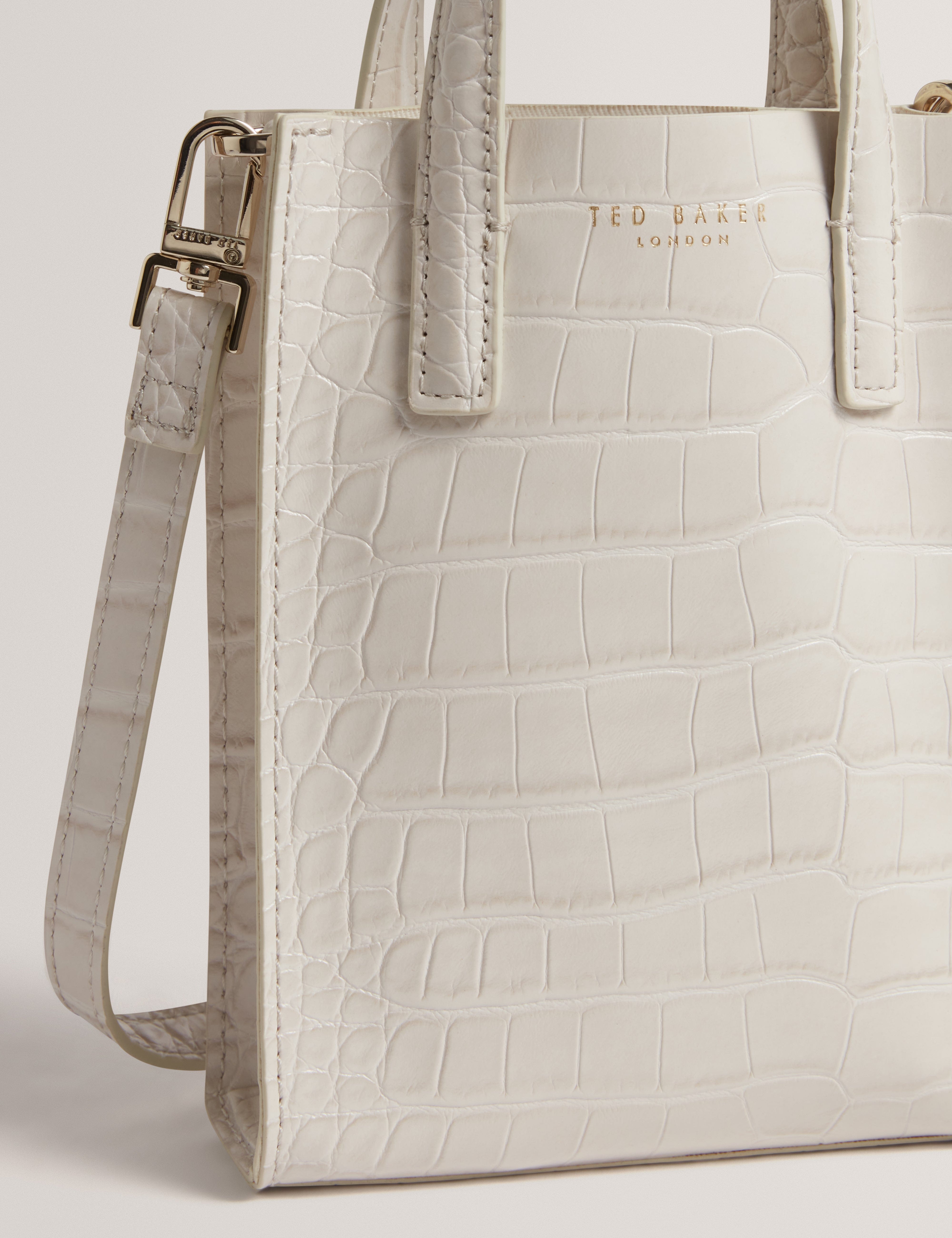 Ted Baker Wenissa Croc Effect Small Icon Bag Ivory