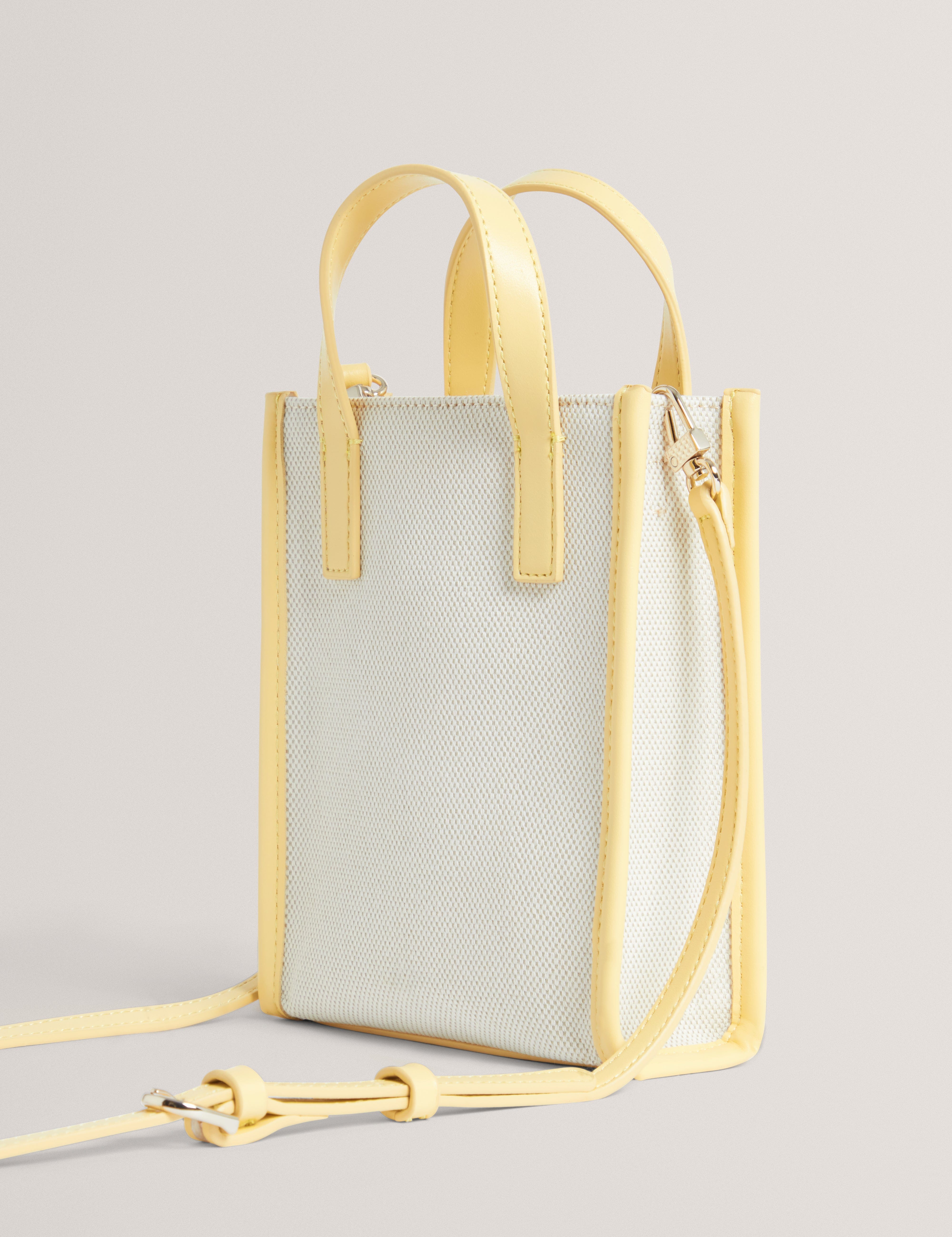 Ted Baker Floscon Canvas Embroidered Mini Floral Icon Bag Natural