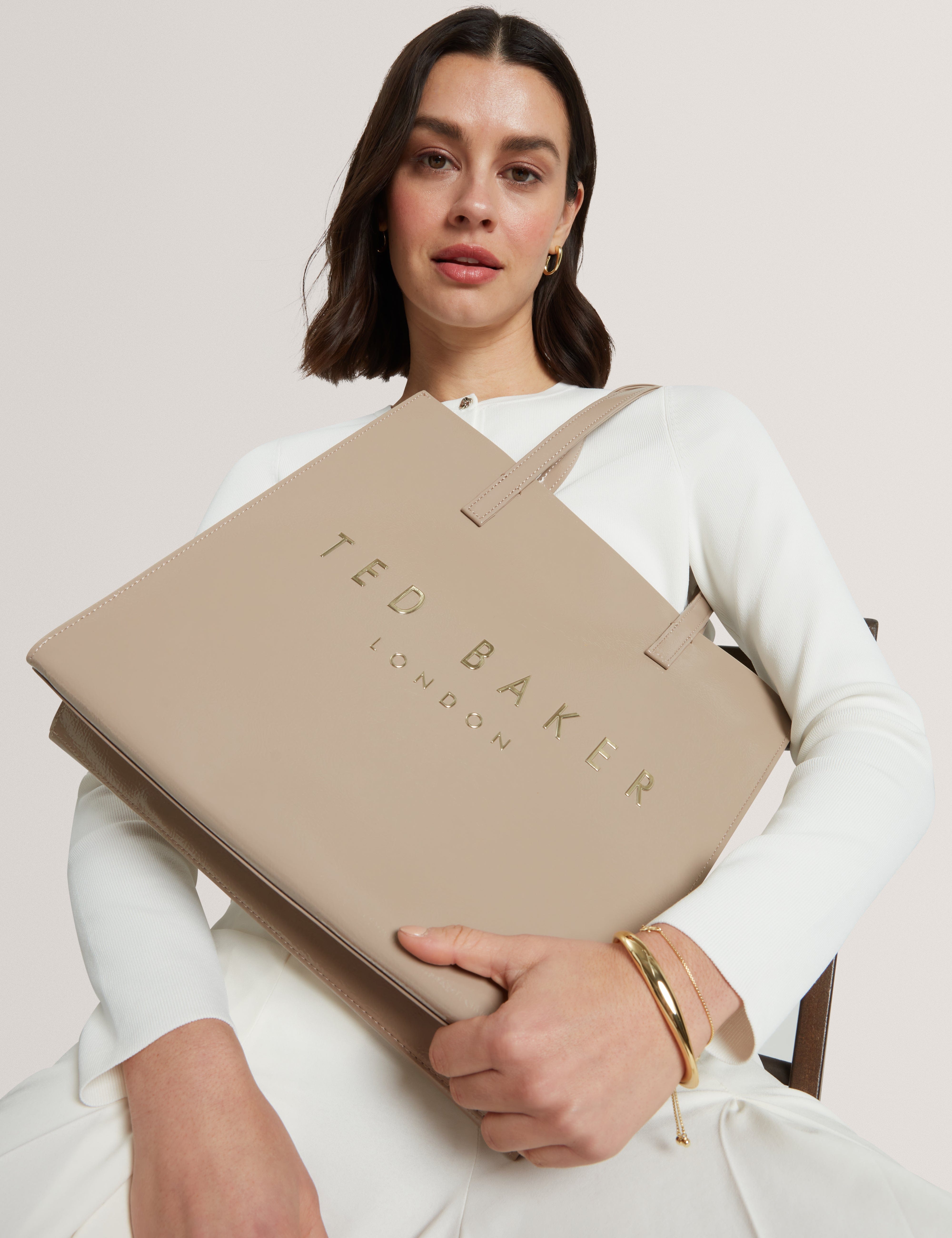 Ted Baker Crinkon Crinkle Large Icon Bag Stone
