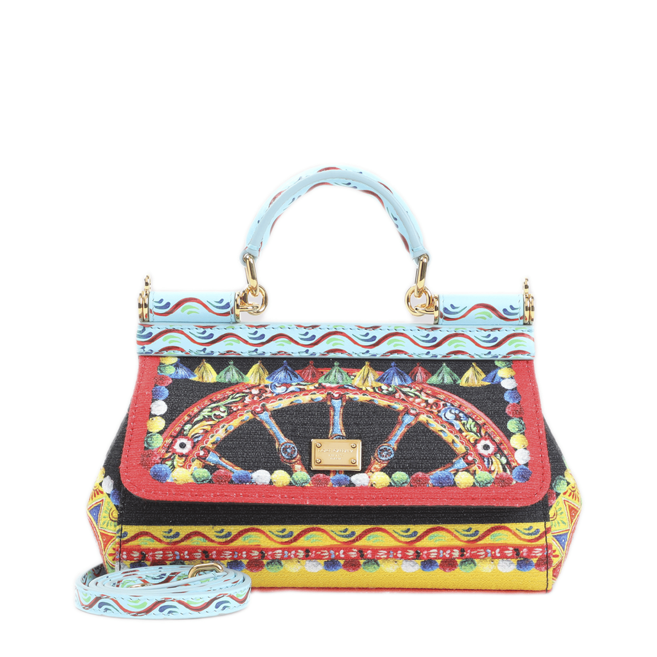 Dolce & Gabbana Sicily Small Dauphine Calfskin Shoulder Bag - Multicolor