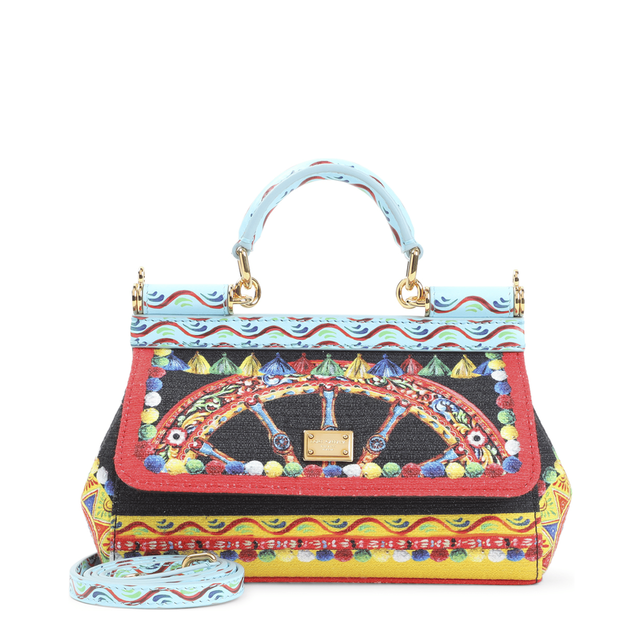 Dolce & Gabbana Sicily Small Dauphine Calfskin Shoulder Bag - Multicolor