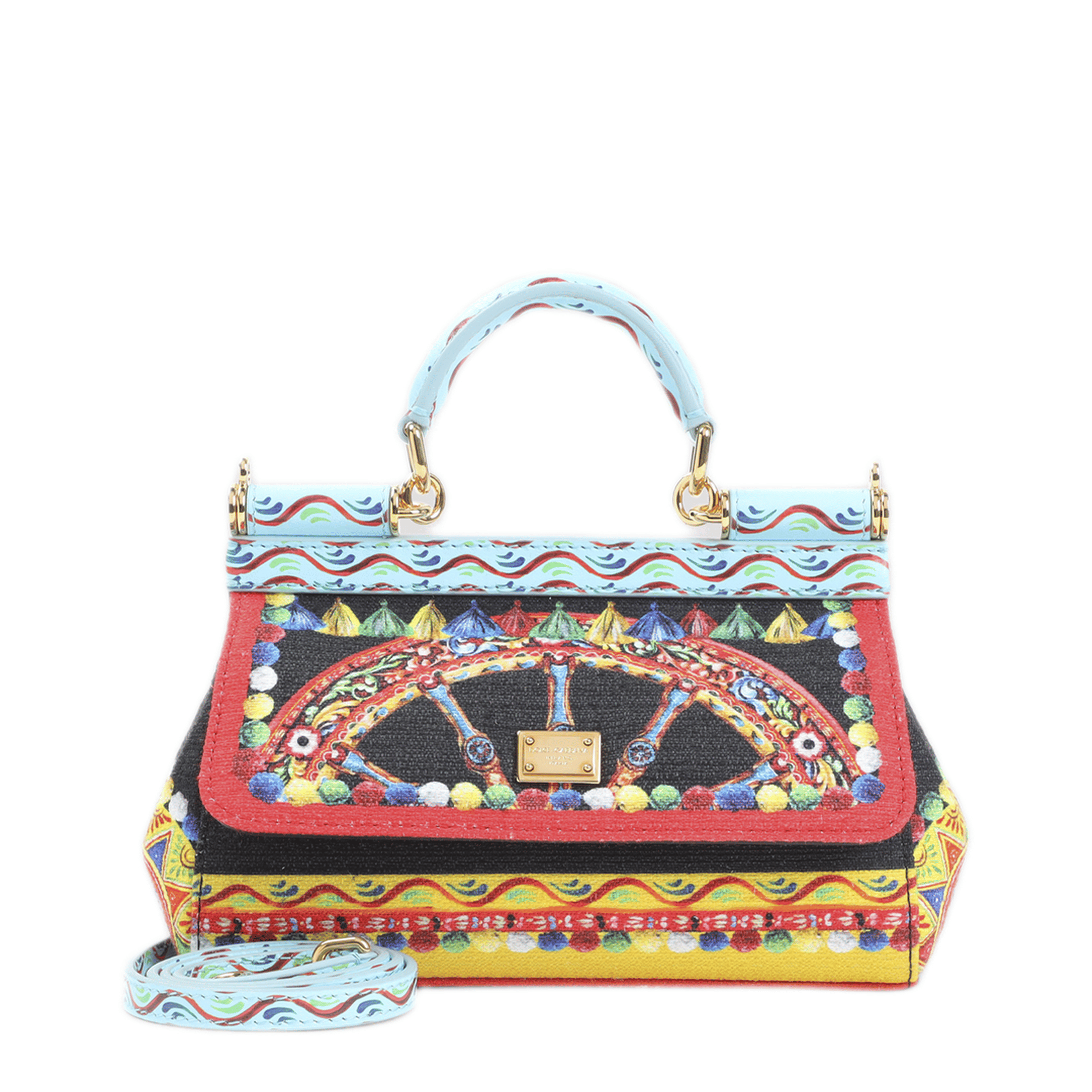 Dolce & Gabbana Sicily Small Dauphine Calfskin Shoulder Bag - Multicolor