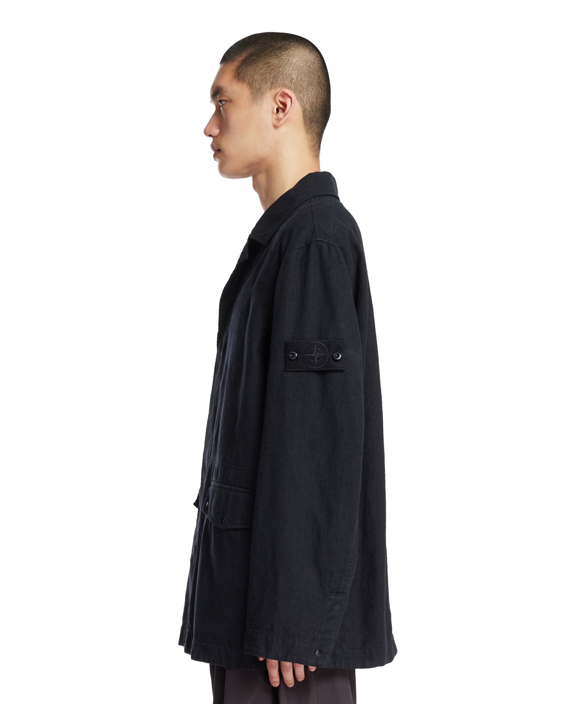 Stone Island Giacca Coach Antigoccia Blu