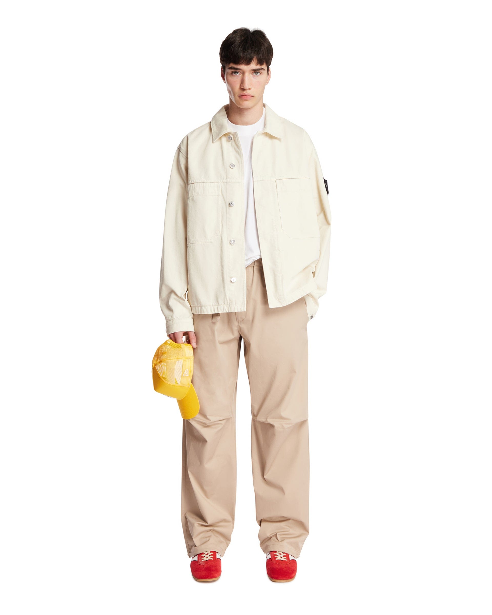 Stone Island Giacca In Denim Bianca