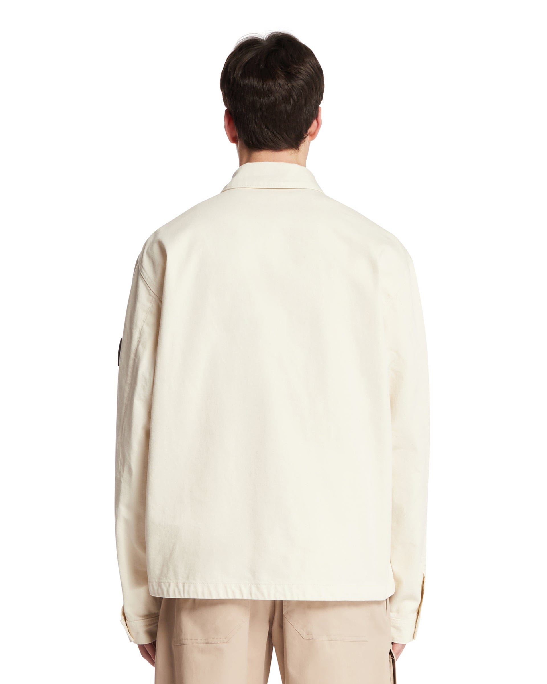 Stone Island Giacca In Denim Bianca