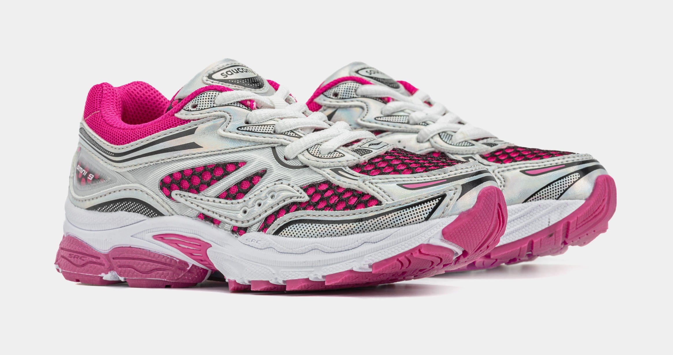 Saucony Omni 9 Preschool Lifestyle Shoes (Fuchsia/Iridescent)