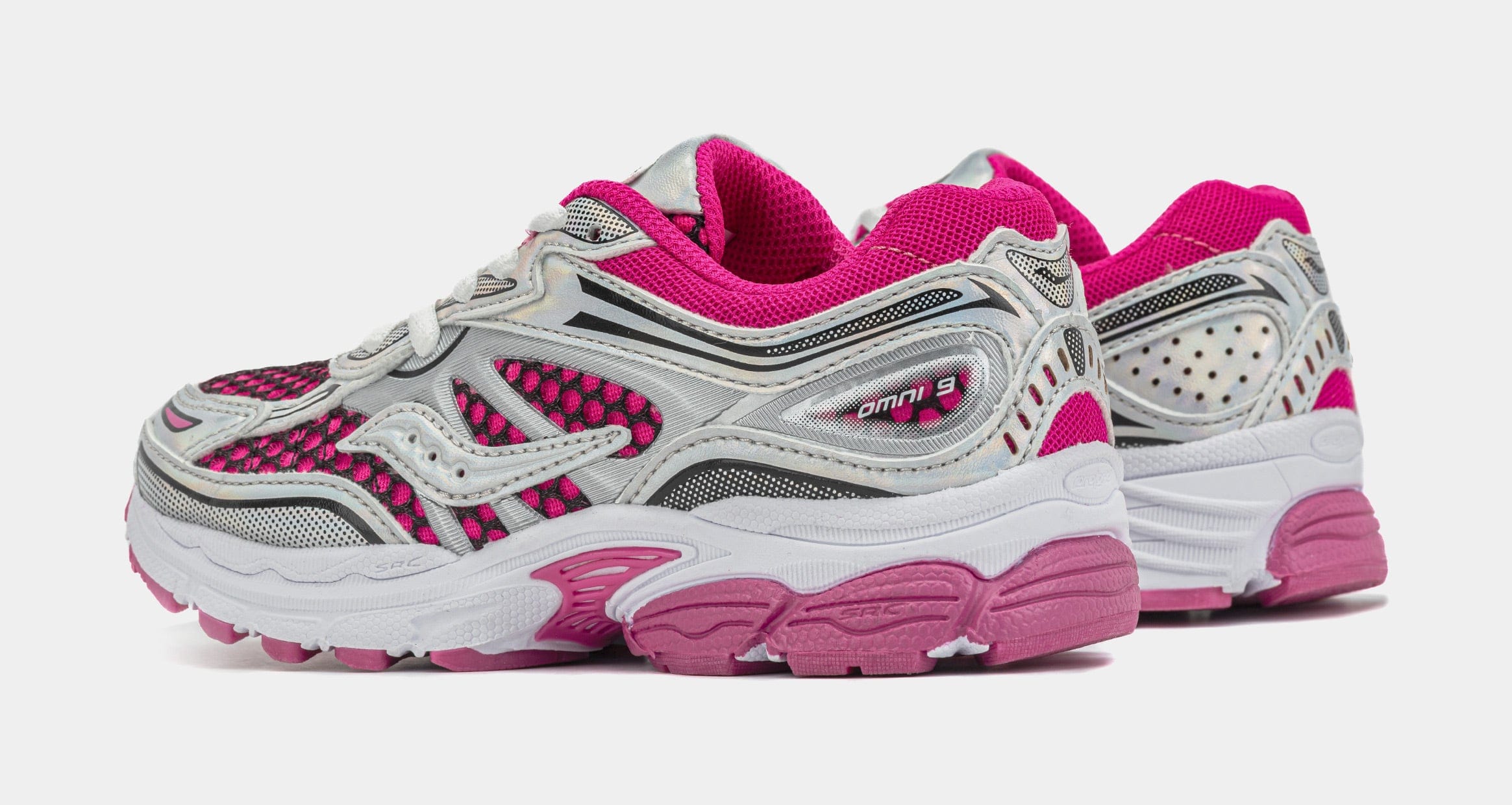 Saucony Omni 9 Preschool Lifestyle Shoes (Fuchsia/Iridescent)