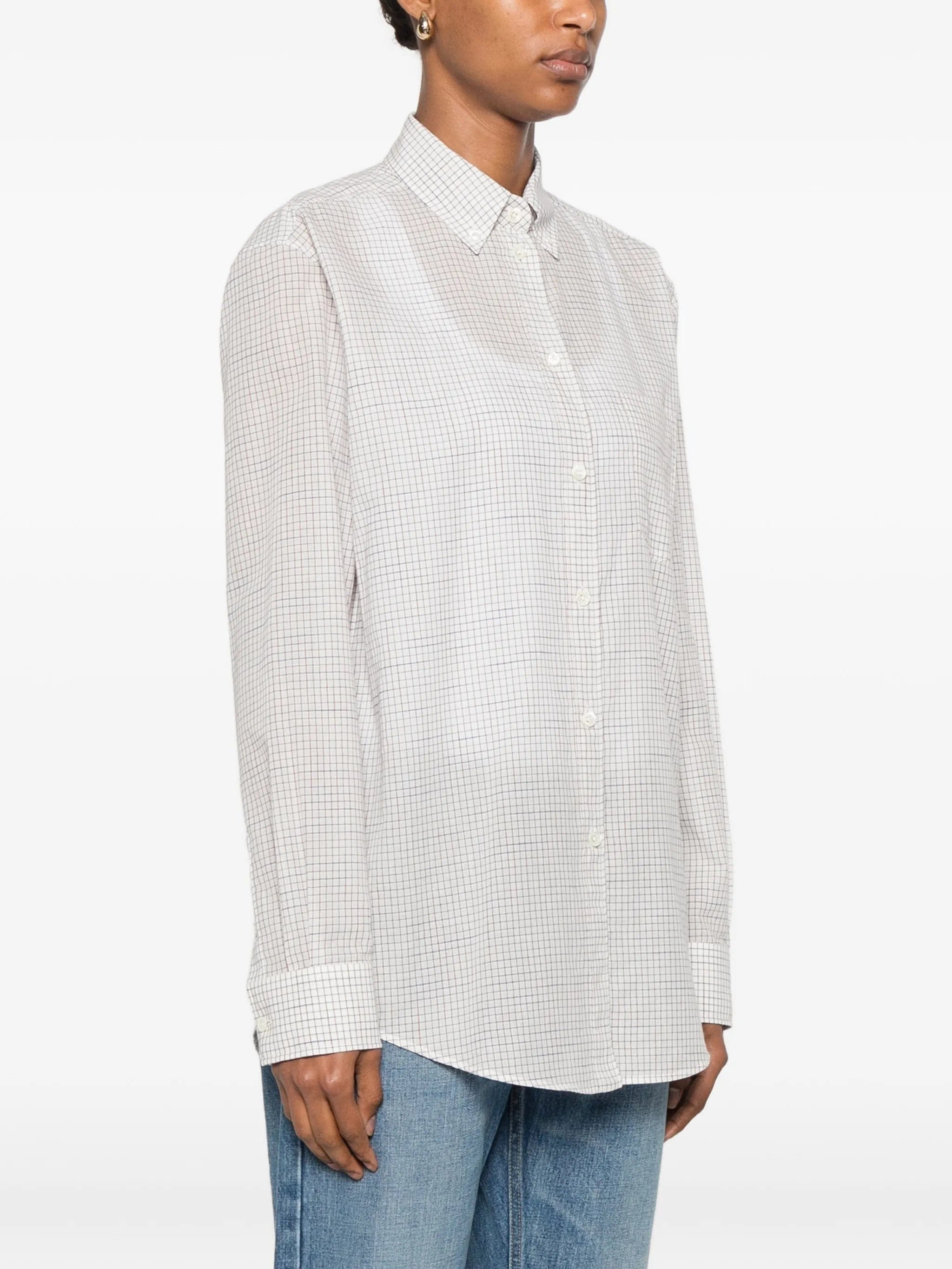 The Row Dalan check - pattern long - sleeve shirt