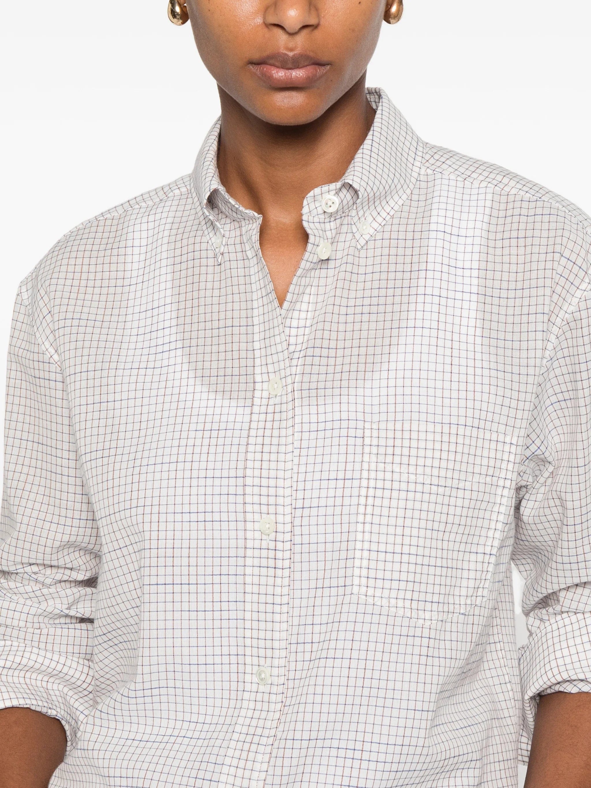 The Row Dalan check - pattern long - sleeve shirt