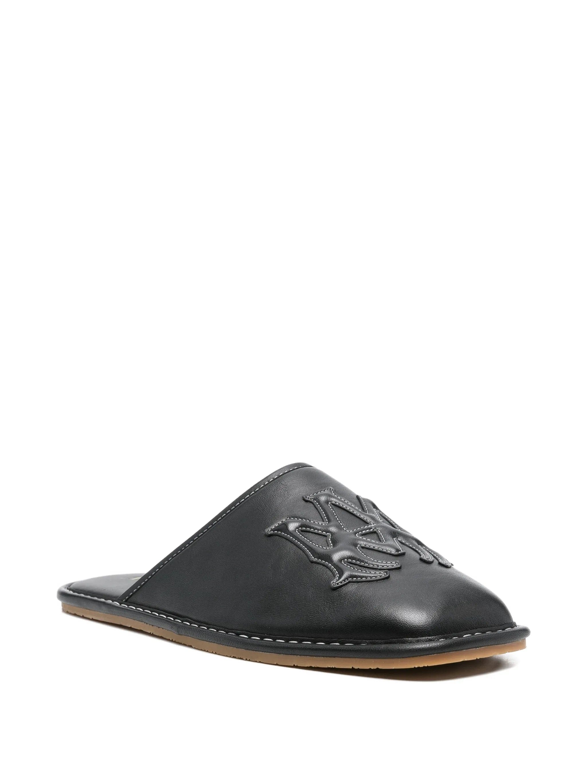 AMIRI Ma appliqué leather slippers