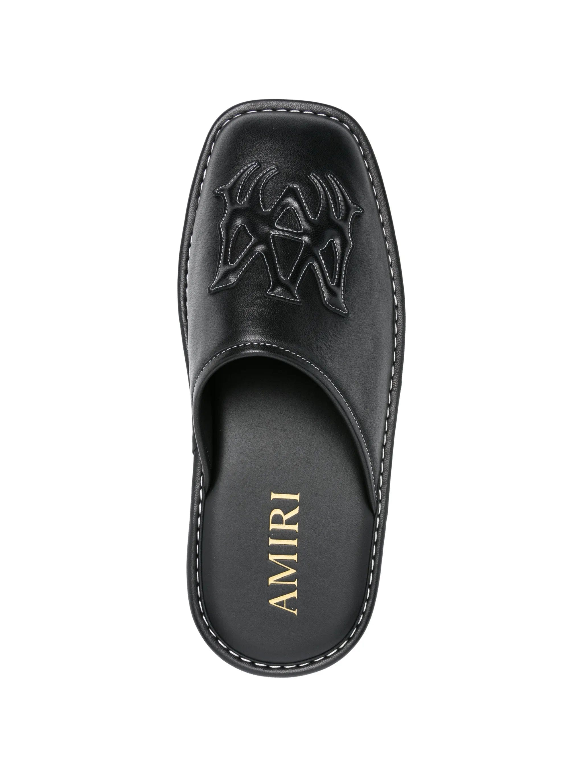 AMIRI Ma appliqué leather slippers
