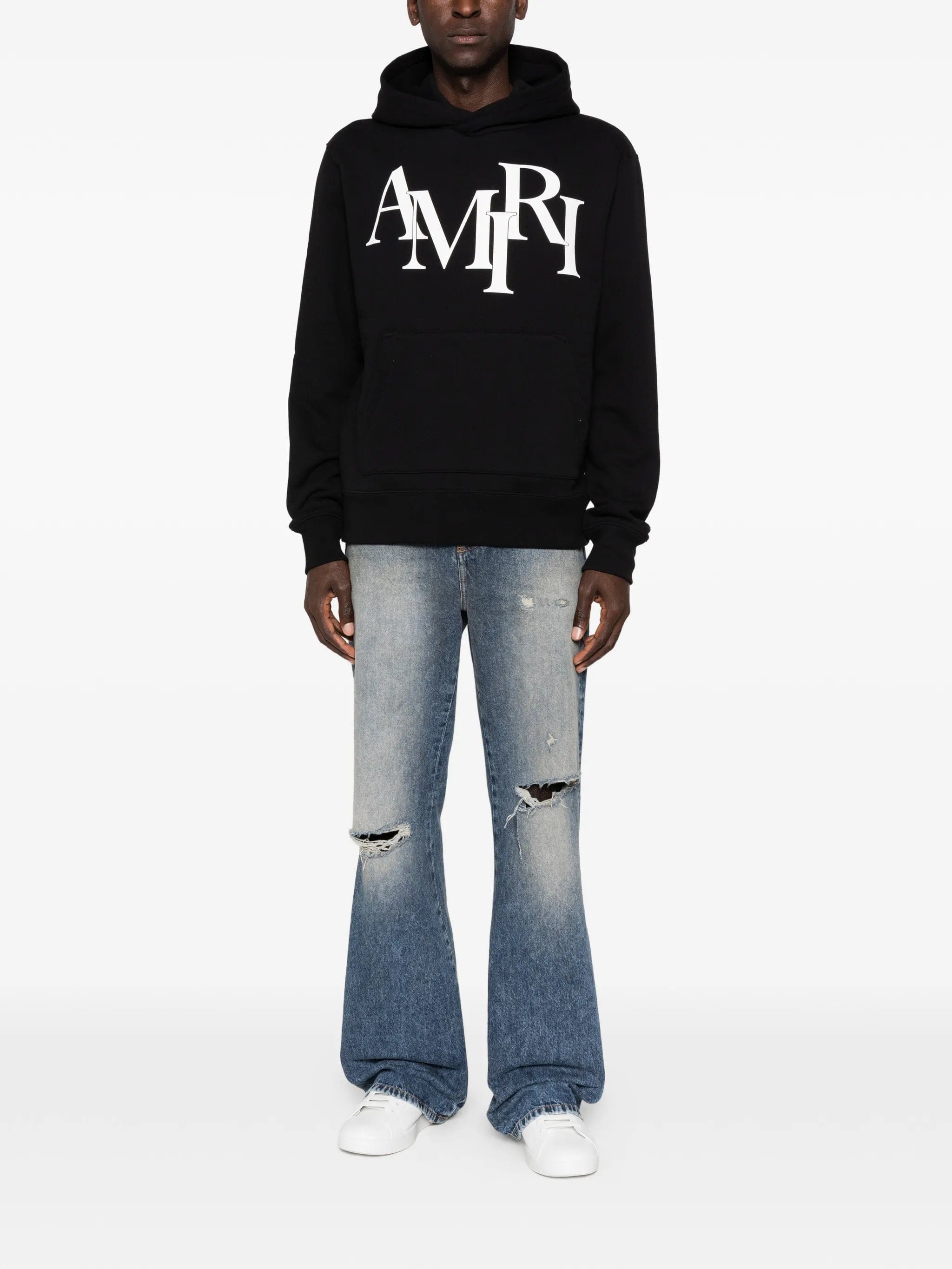 AMIRI staggered - logo long - sleeve hoodie