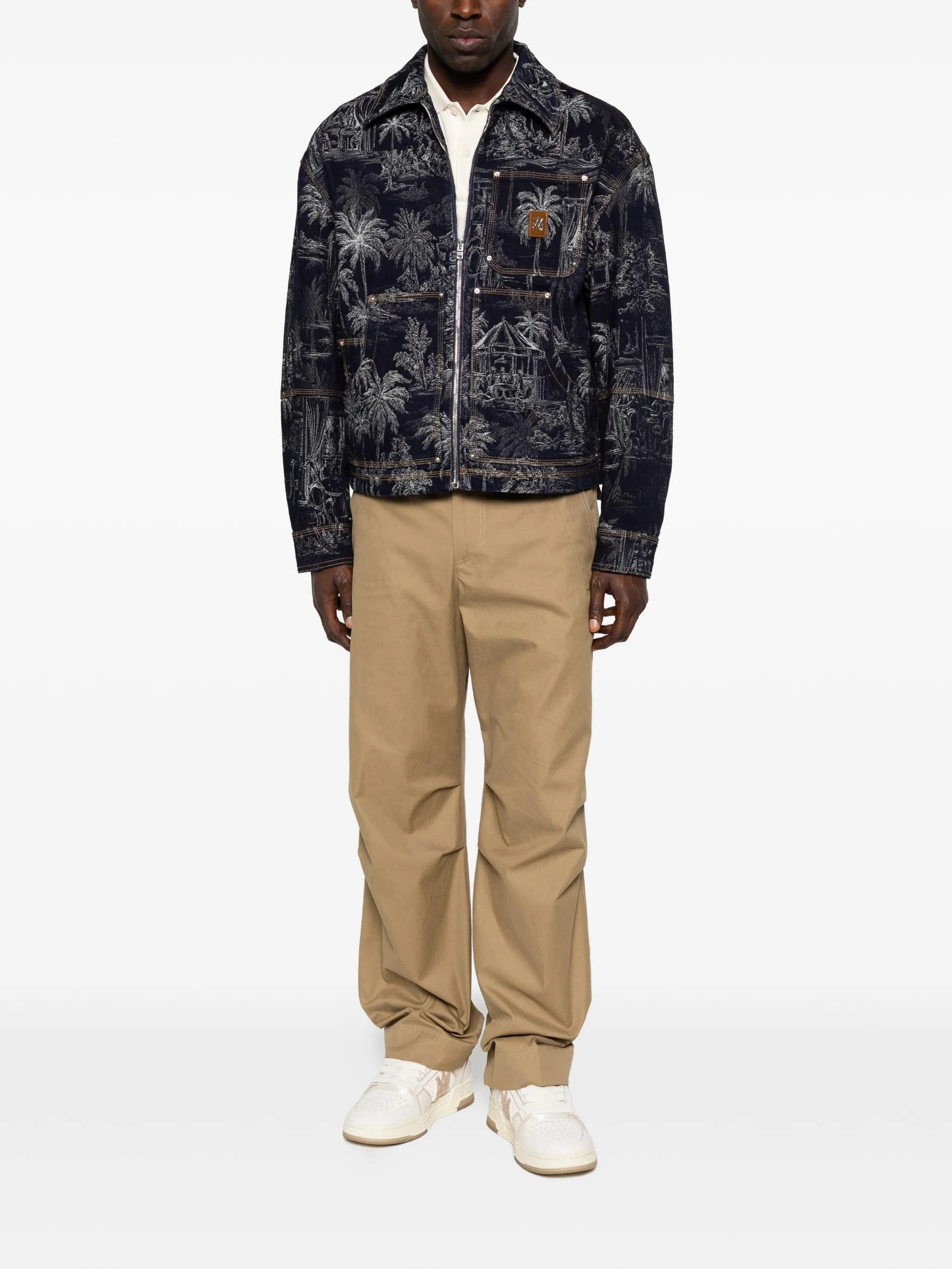 AMIRI jacquard zip chateau palms jacket