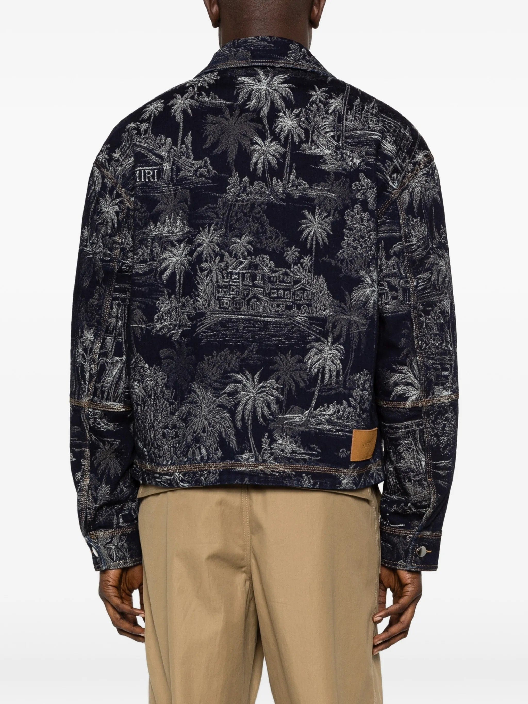AMIRI jacquard zip chateau palms jacket
