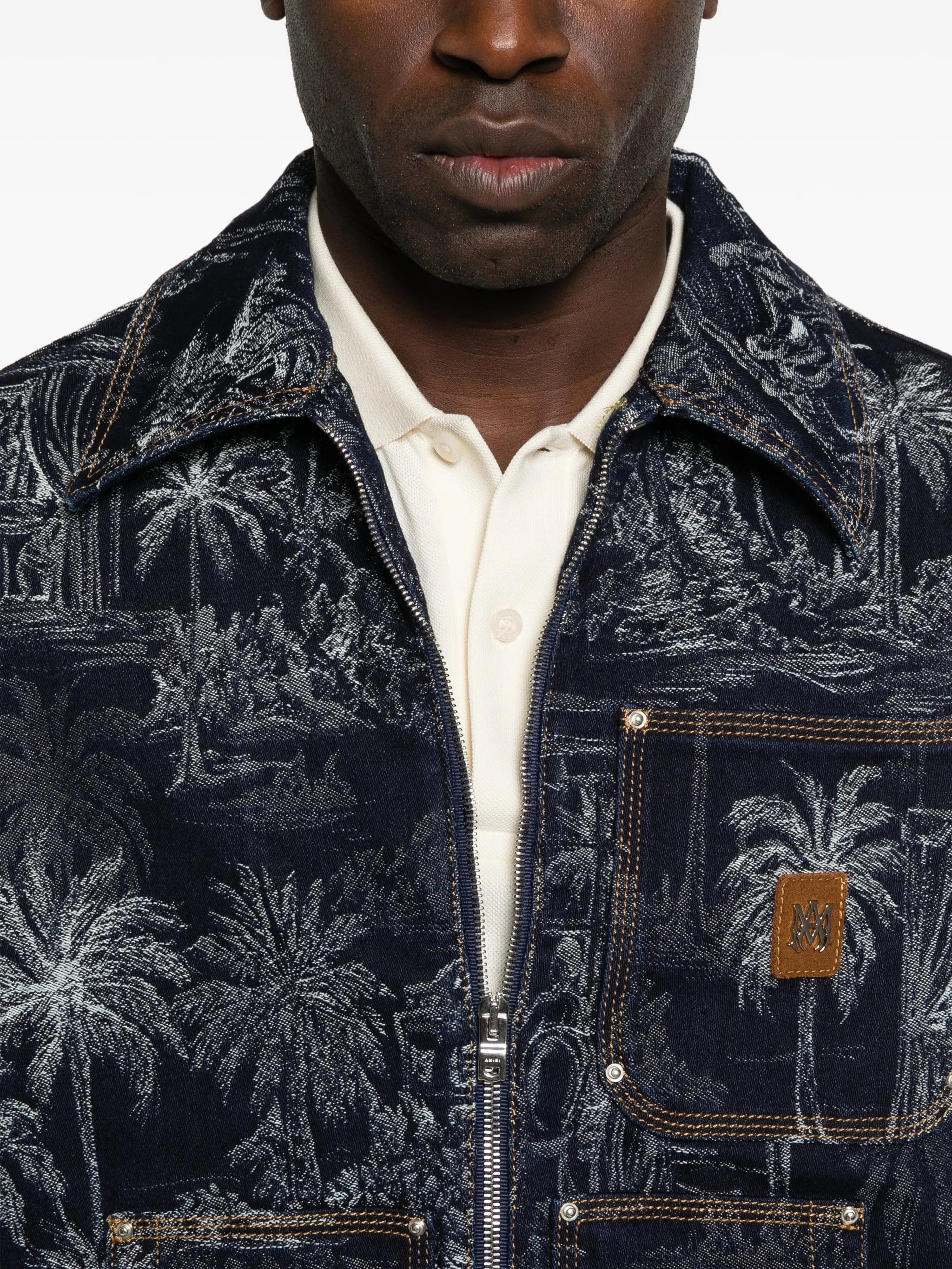 AMIRI jacquard zip chateau palms jacket
