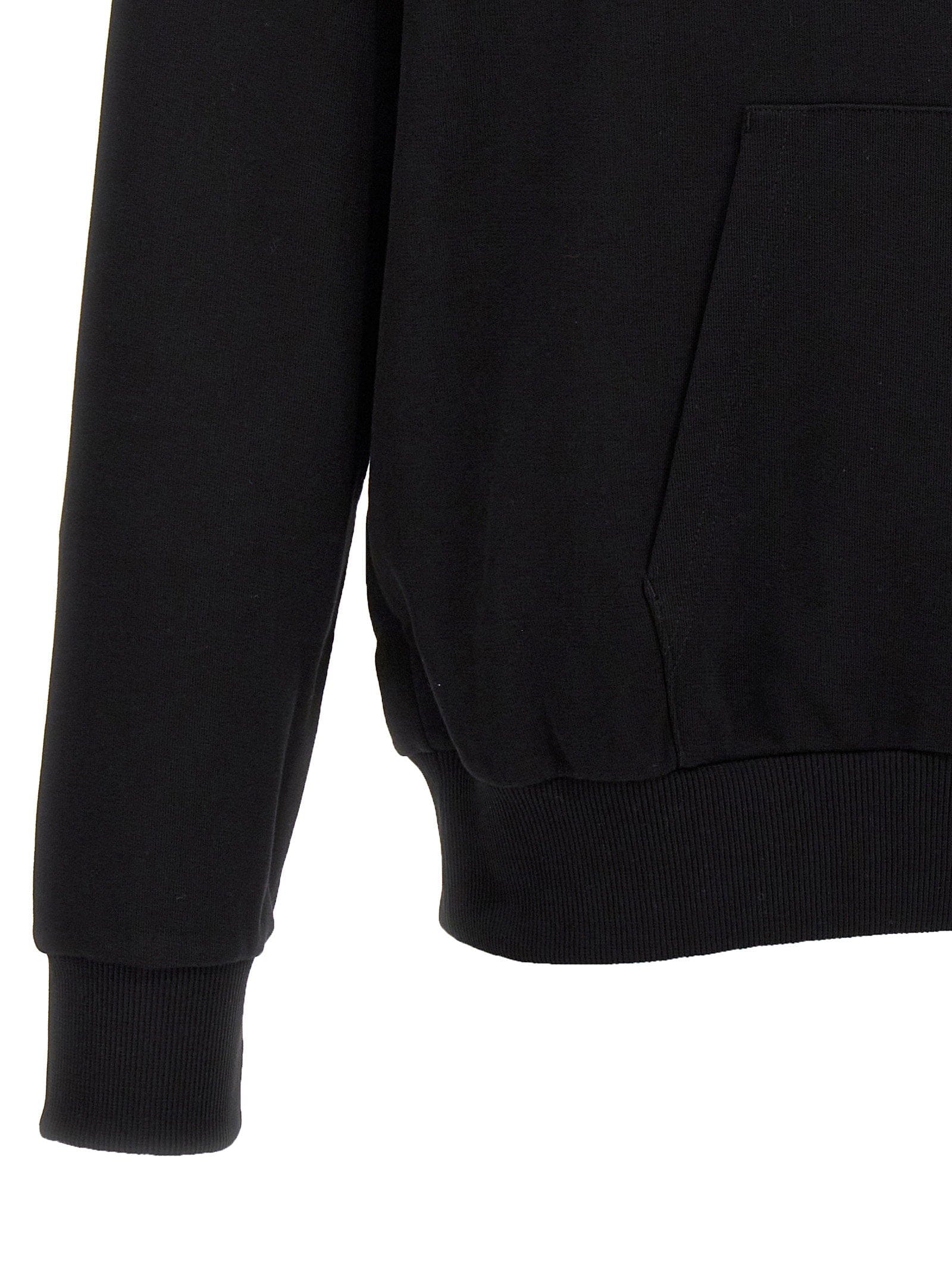 Balmain Logo - Print Organic Cotton Hoodie — Black