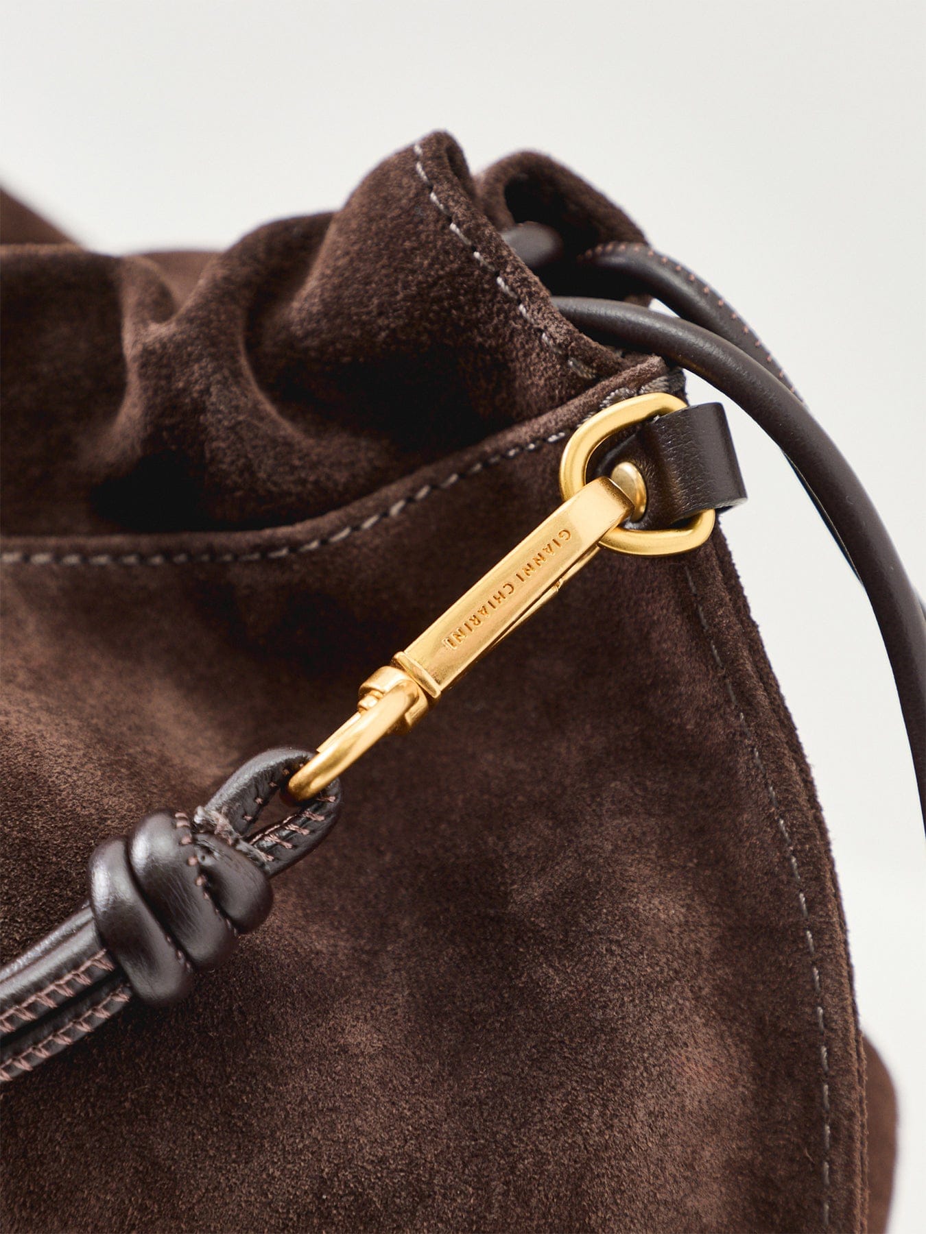 Gianni Chiarini Morgana Suede Tote Bag Brown