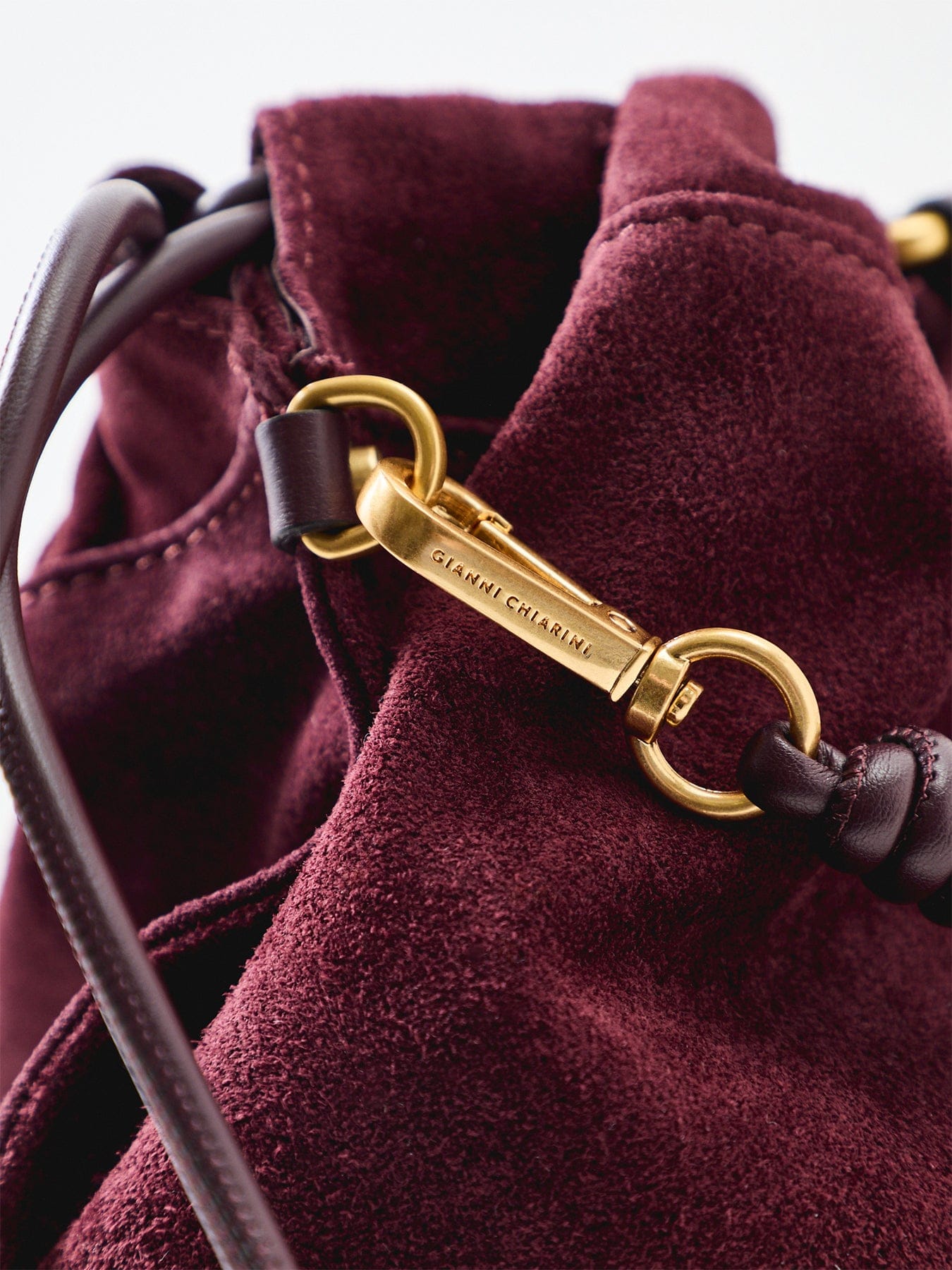 Gianni Chiarini Morgana Large Suede Tote Bag Amarone