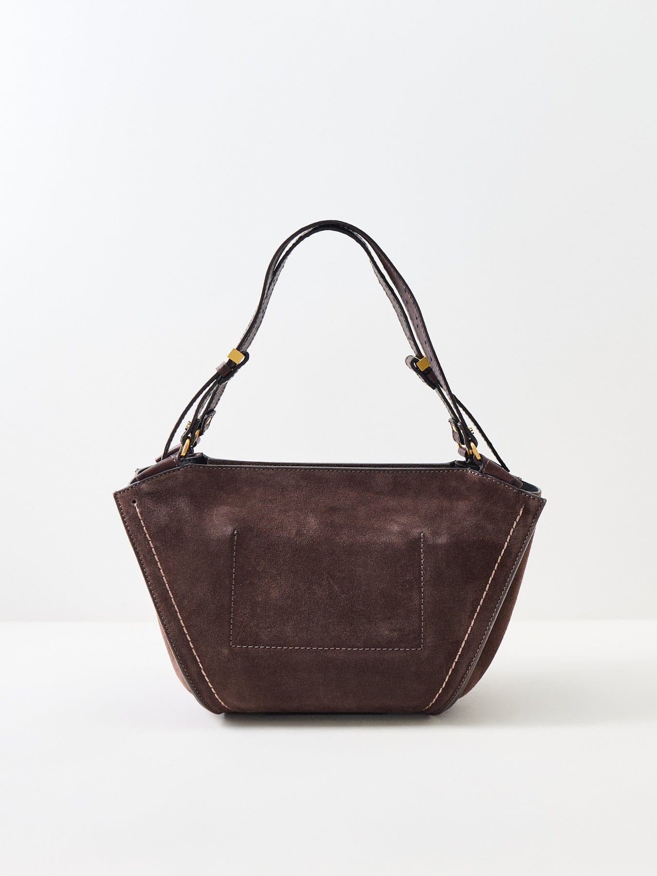 Gianni Chiarini Bloom Suede Shoulder Tote Bag Brown