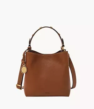 Fossil Jessie Leather Small Bucket Crossbody Bag
