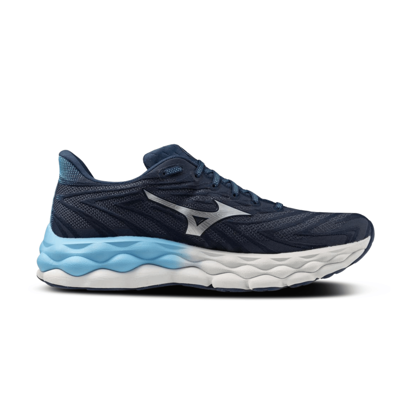 Mizuno Wave Sky 8 Running Shoe Blue Wing Teal - Silver