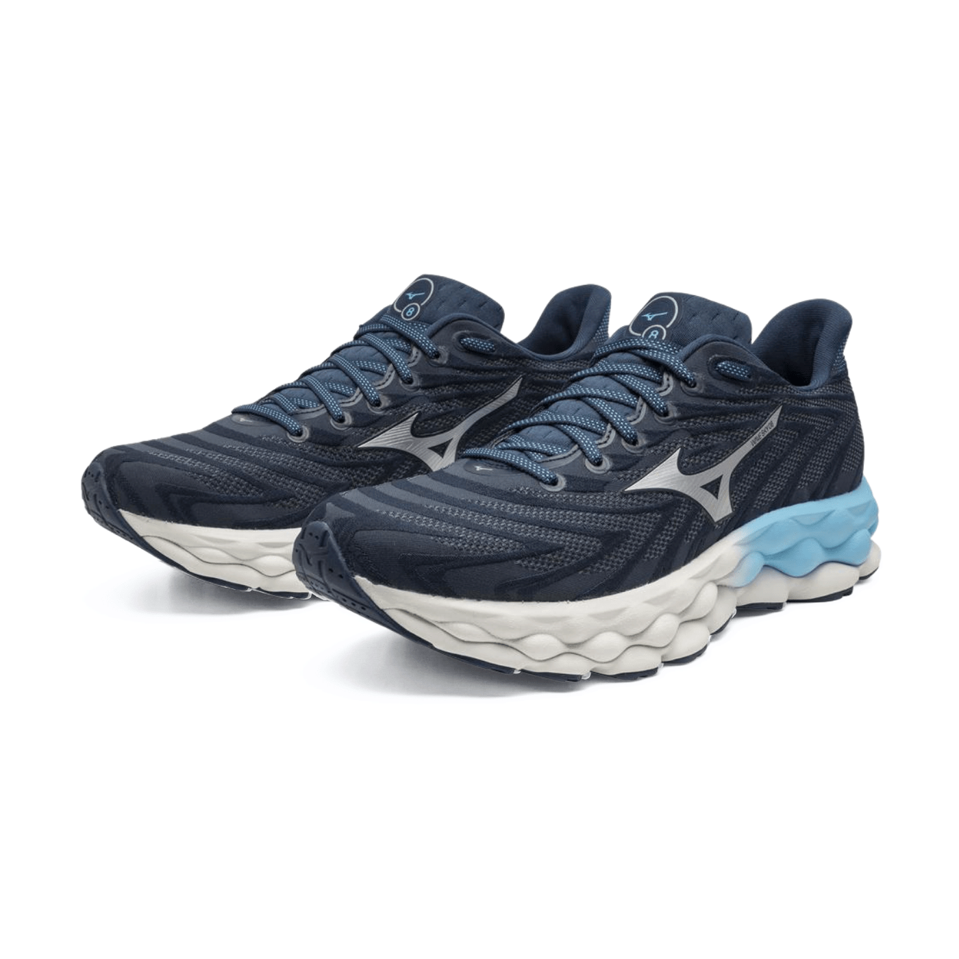 Mizuno Wave Sky 8 Running Shoe Blue Wing Teal - Silver