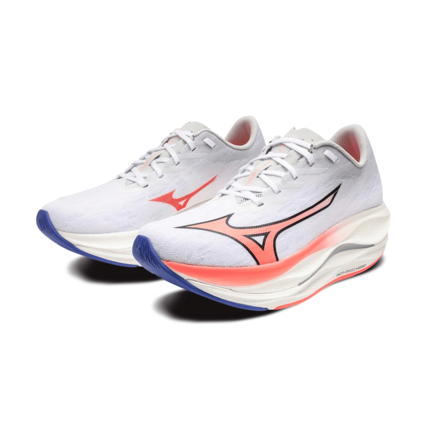 Mizuno Wave Rebellion Flash 3 Running Shoe White - Fiery Coral