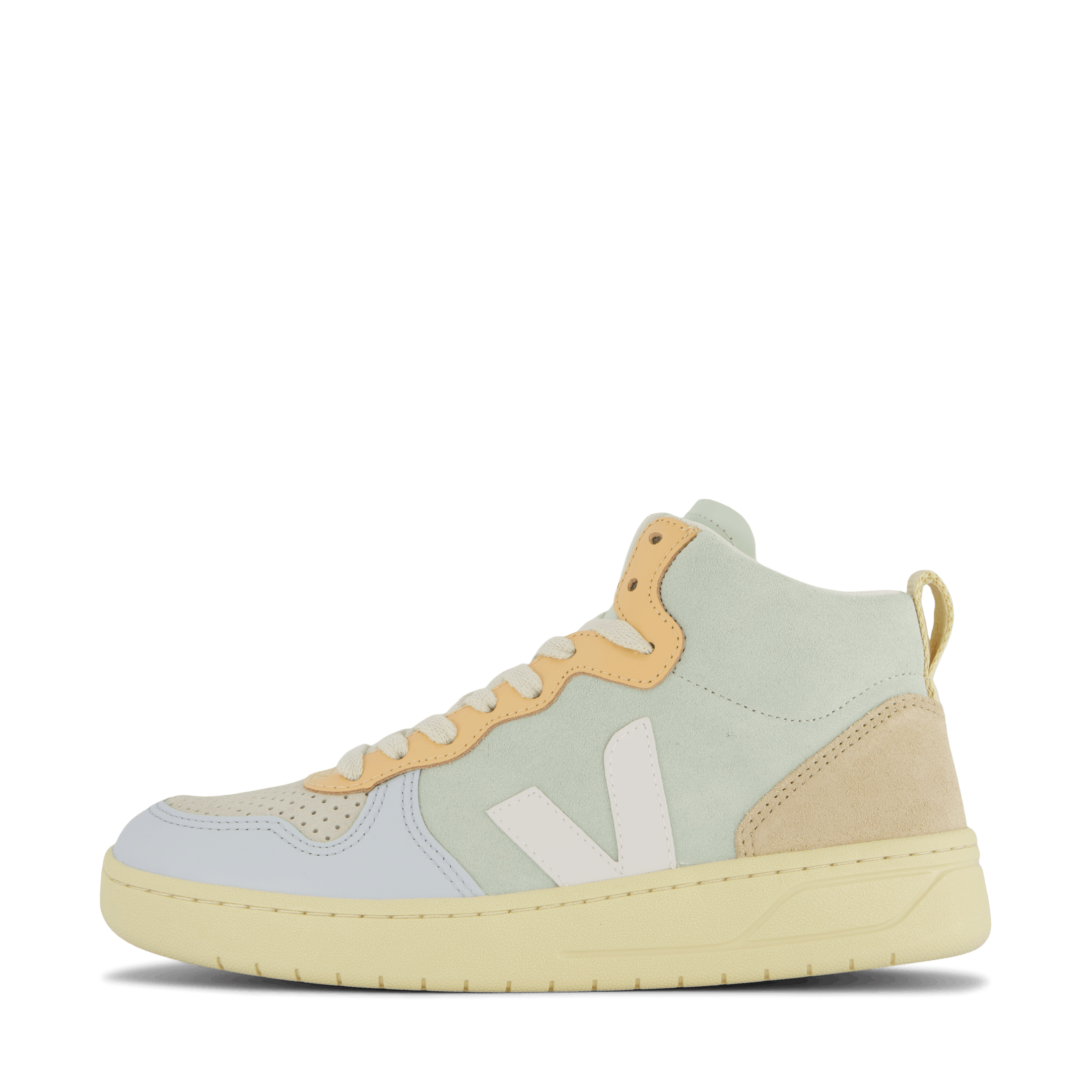 Veja V - 15 Suede Jade White Multico