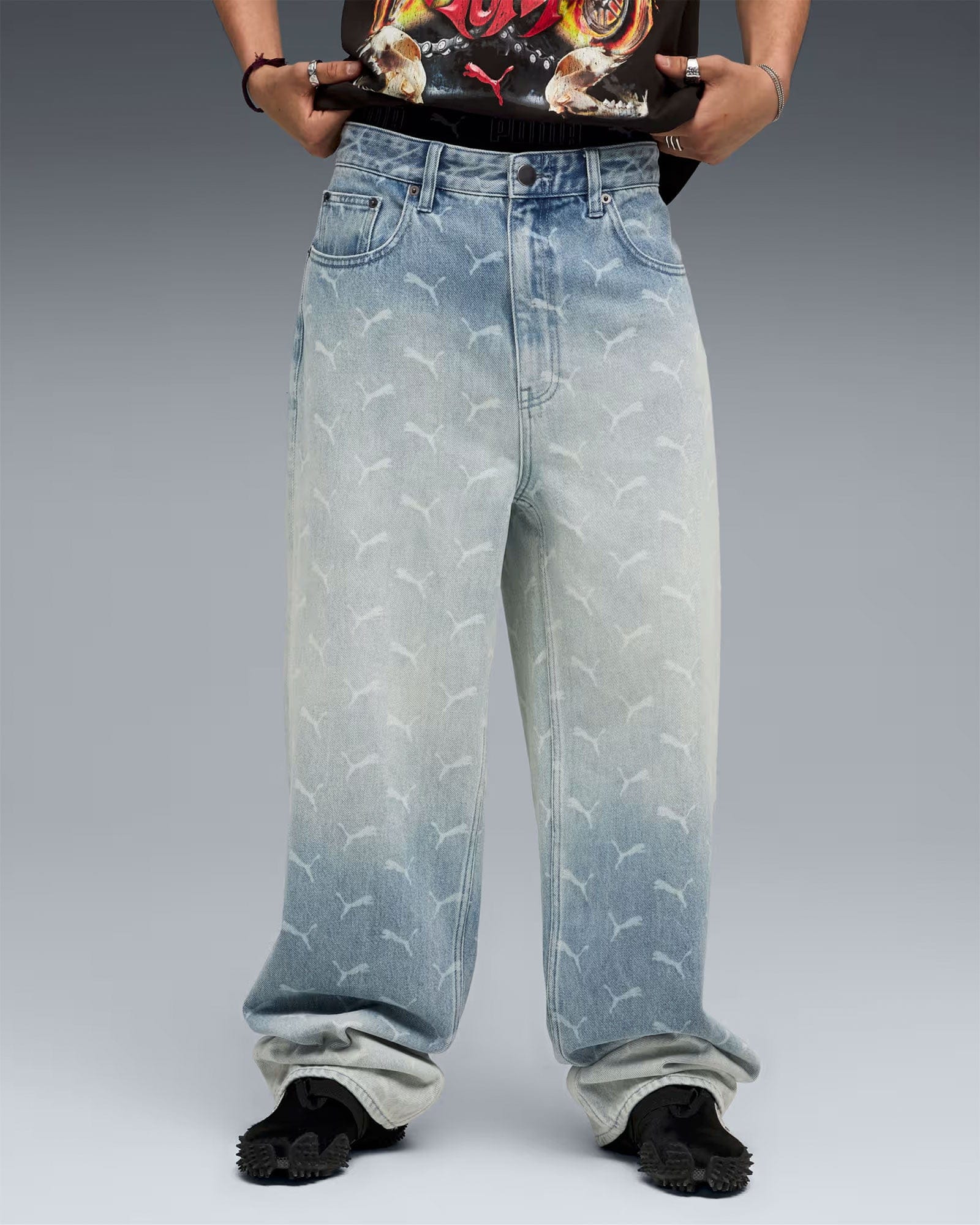 Puma Laser Monogram Denim Pants