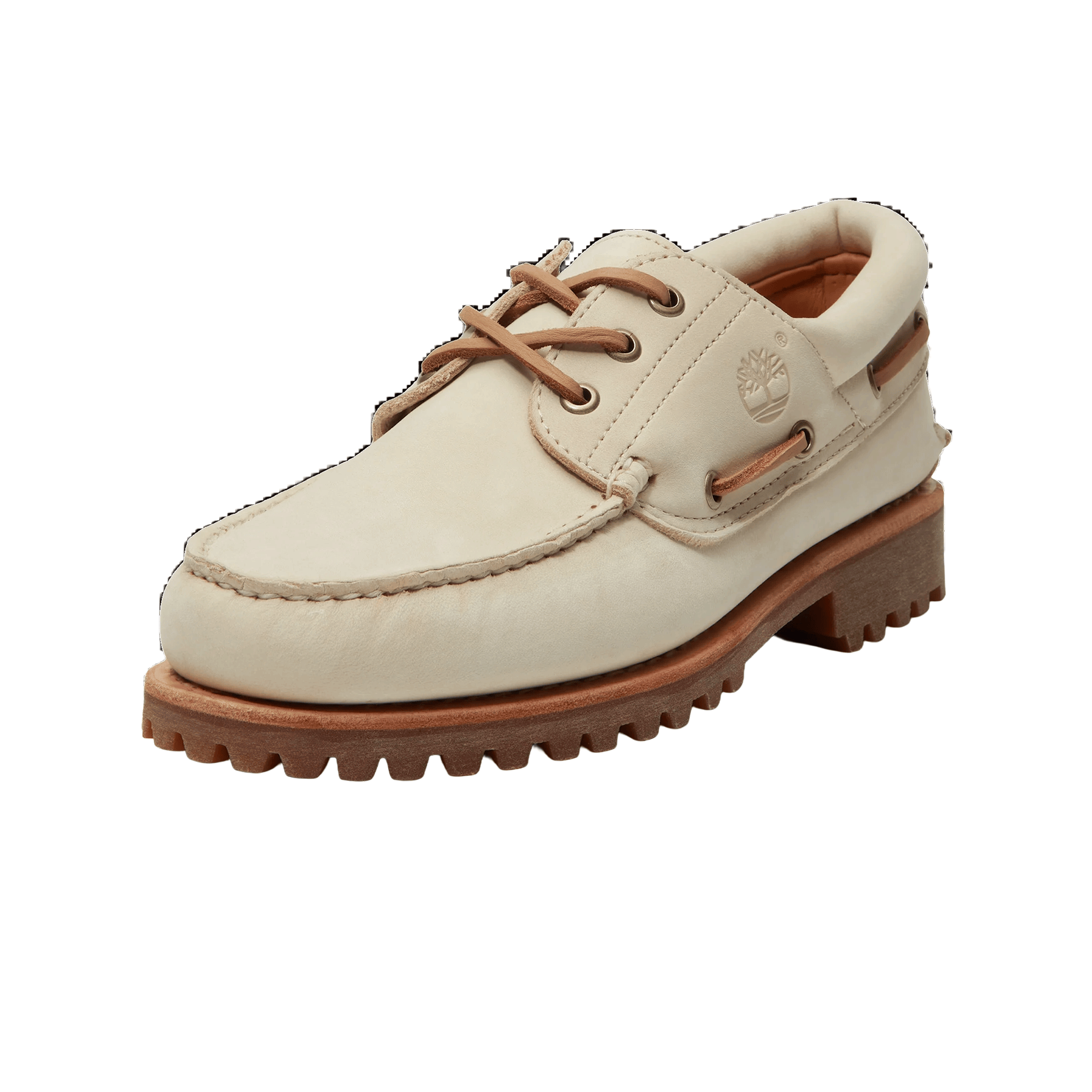 Timberland 3 Eye Lug Boat Shoe Light Beige Nubuck