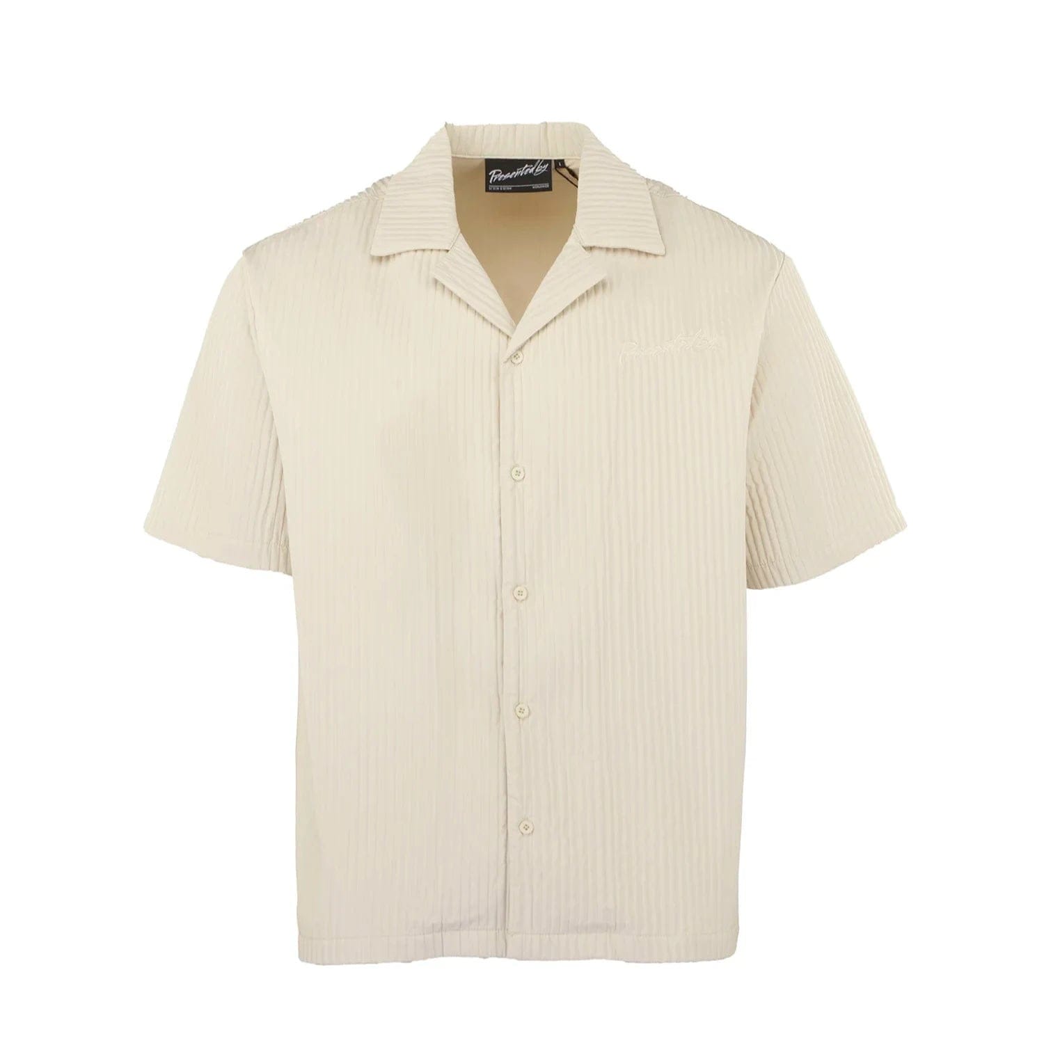 Off-White Pleated Satin Shirt - Off White