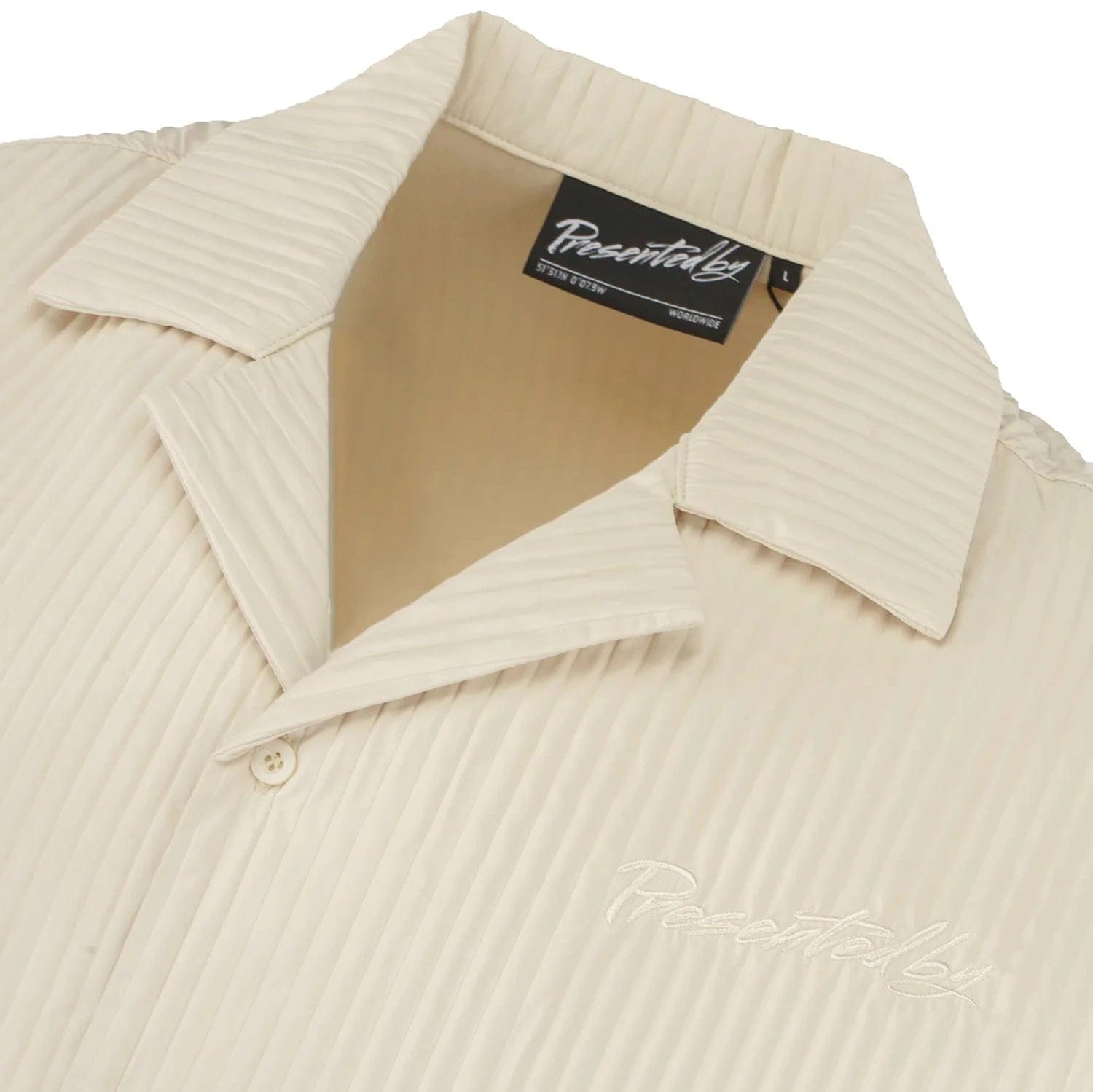 Off-White Pleated Satin Shirt - Off White