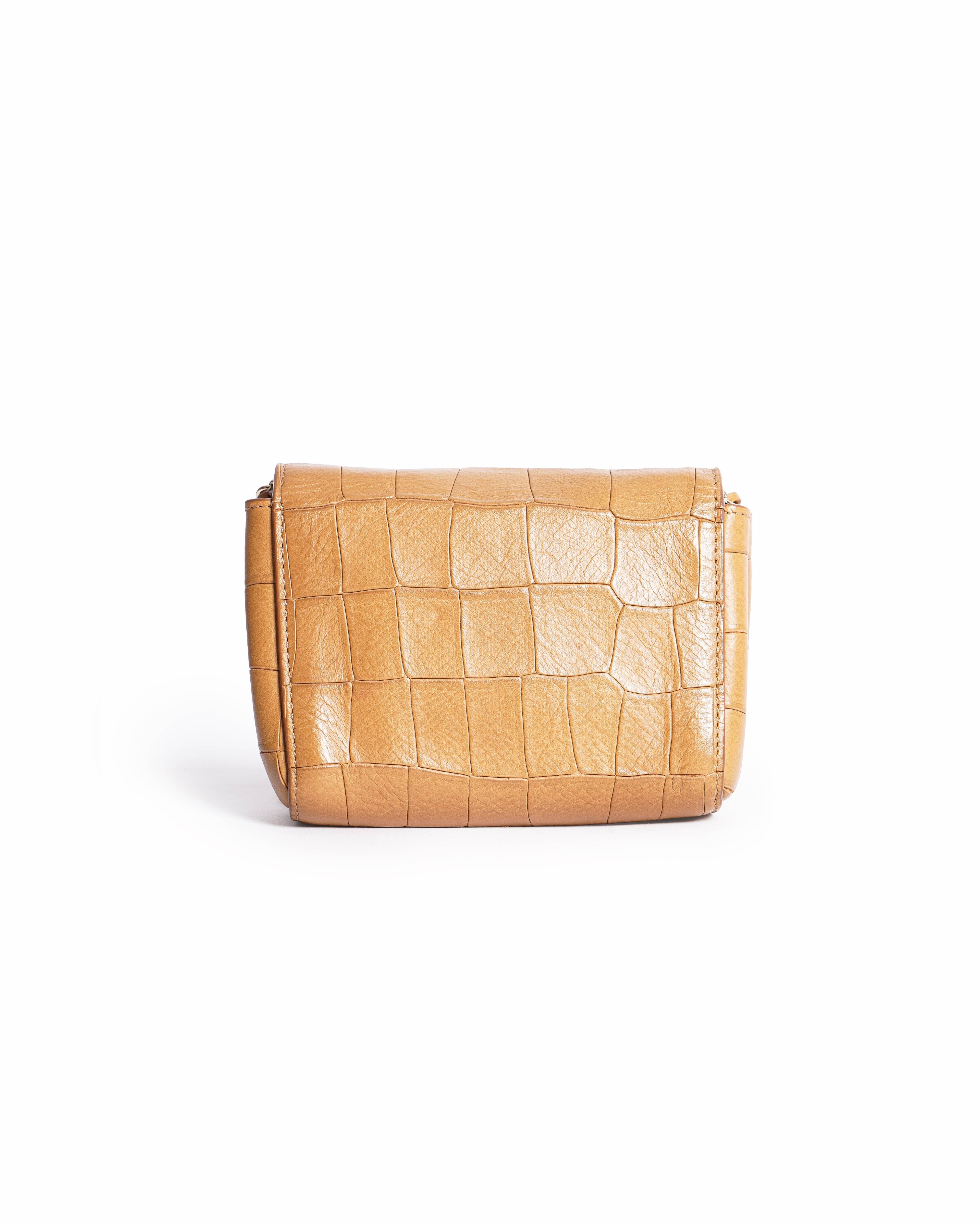 Mulberry mini lily croc - embossed leather crossbody bag