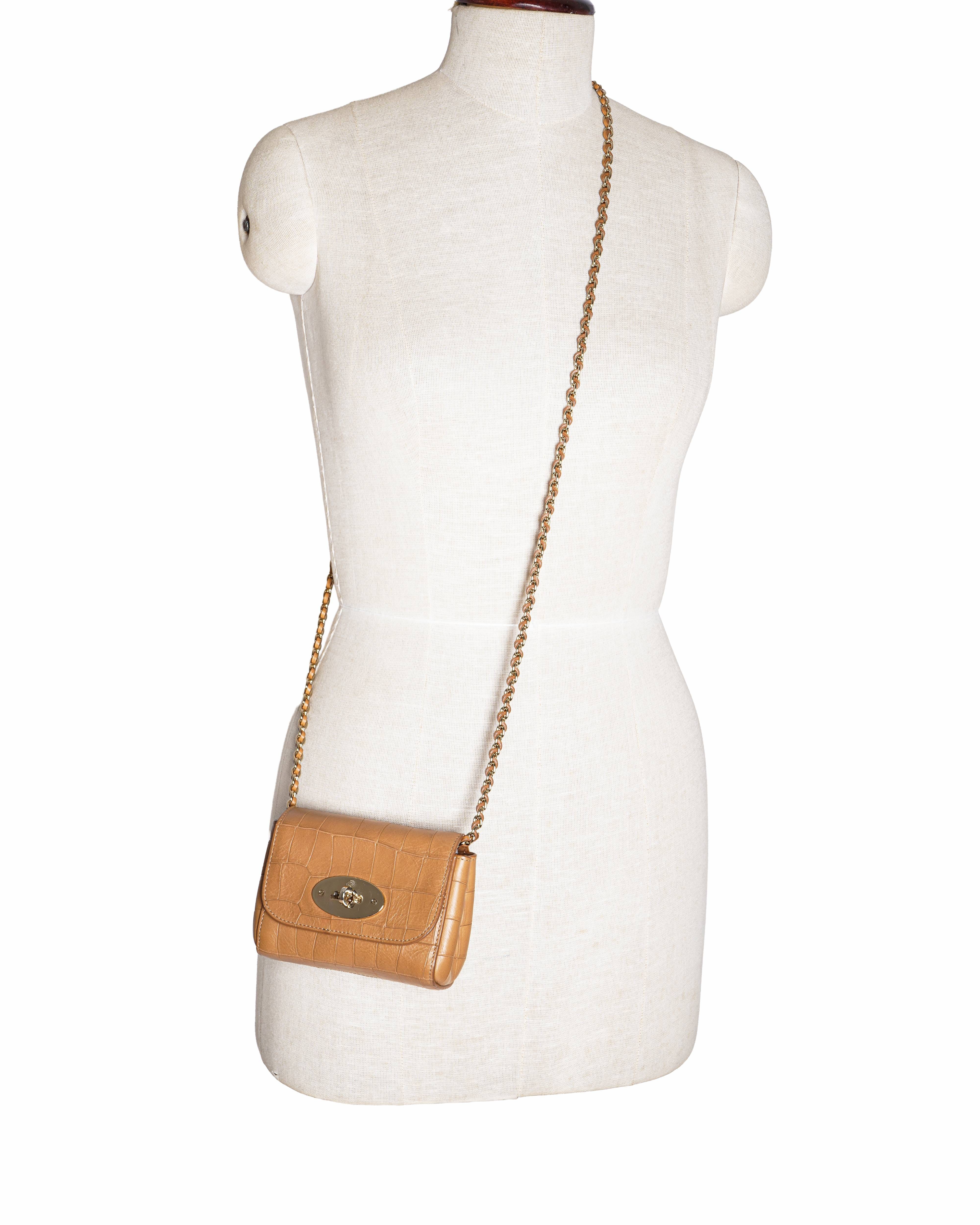 Mulberry mini lily croc - embossed leather crossbody bag