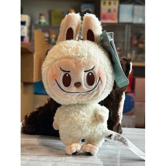 POP MART Pop Land PopLand Labubu Plush Doll Cream Pendant AUTHENTIC