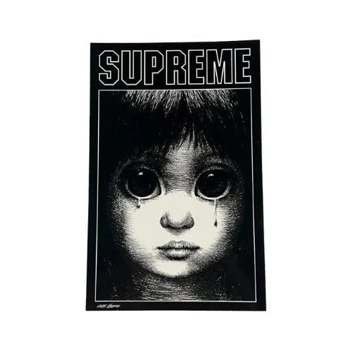 Supreme New York Margaret Keane Teardrop Sticker Black