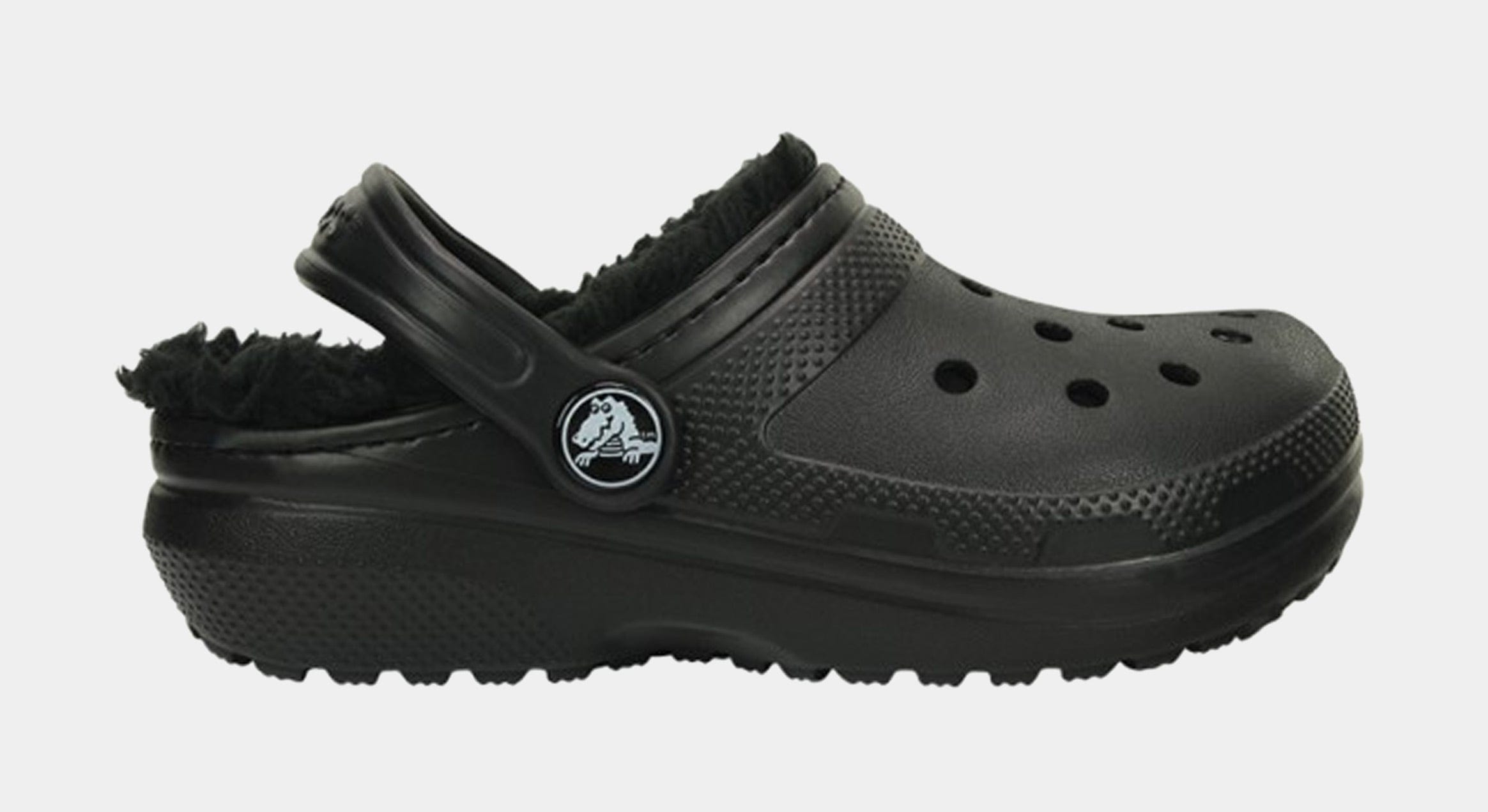 CROCS Classic Lined Clog Preschool/Grade School Sandals (Black)