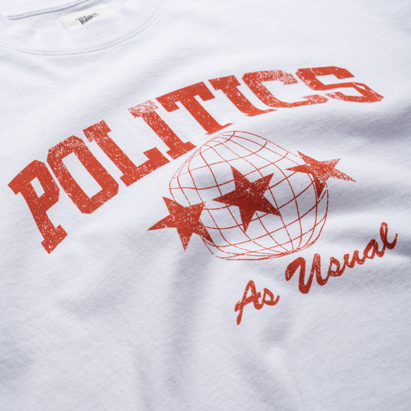 WHITE* Politics Superstar T-Shirt - White