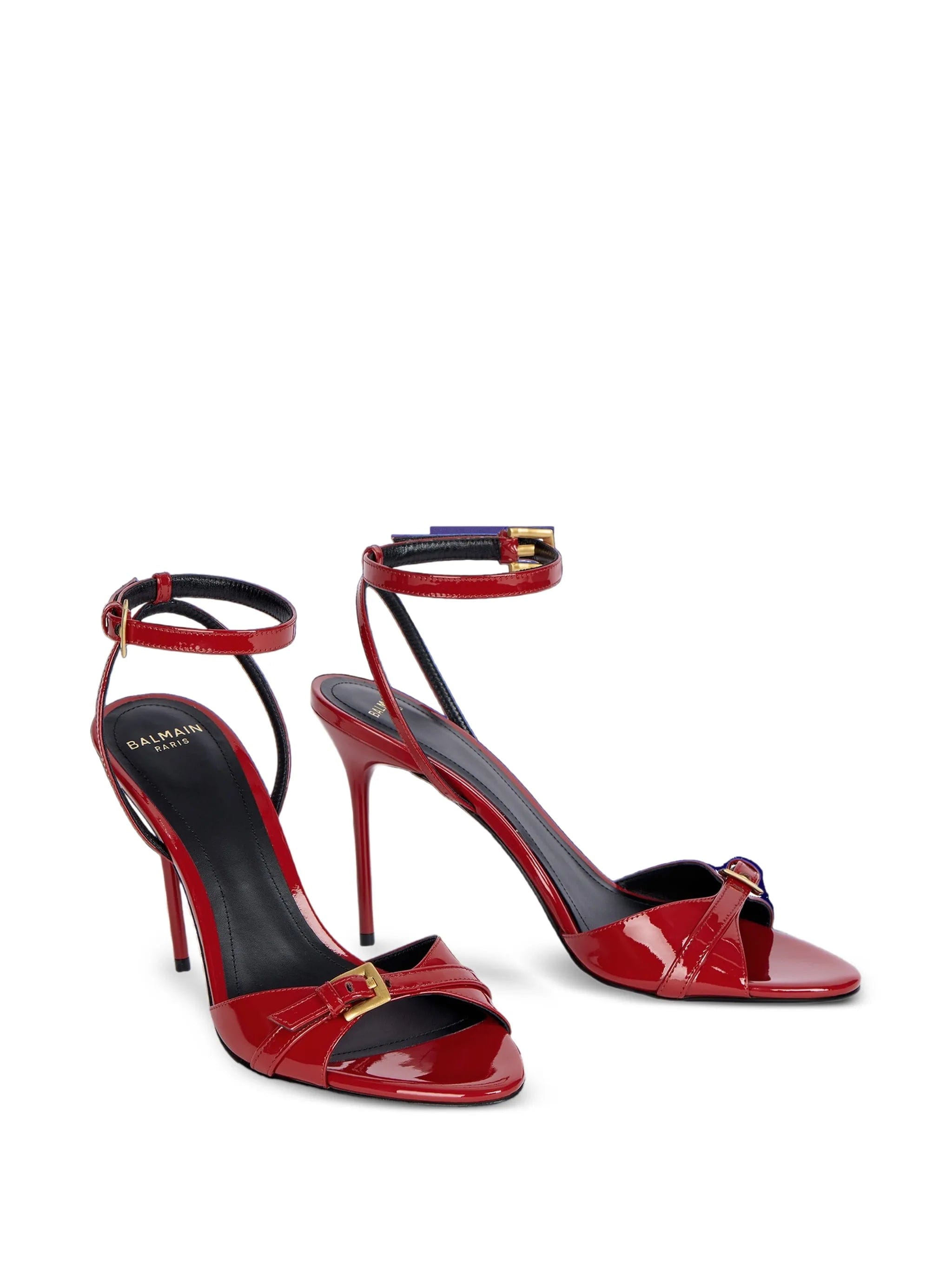Balmain Anthem sandals in smooth calfskin leather