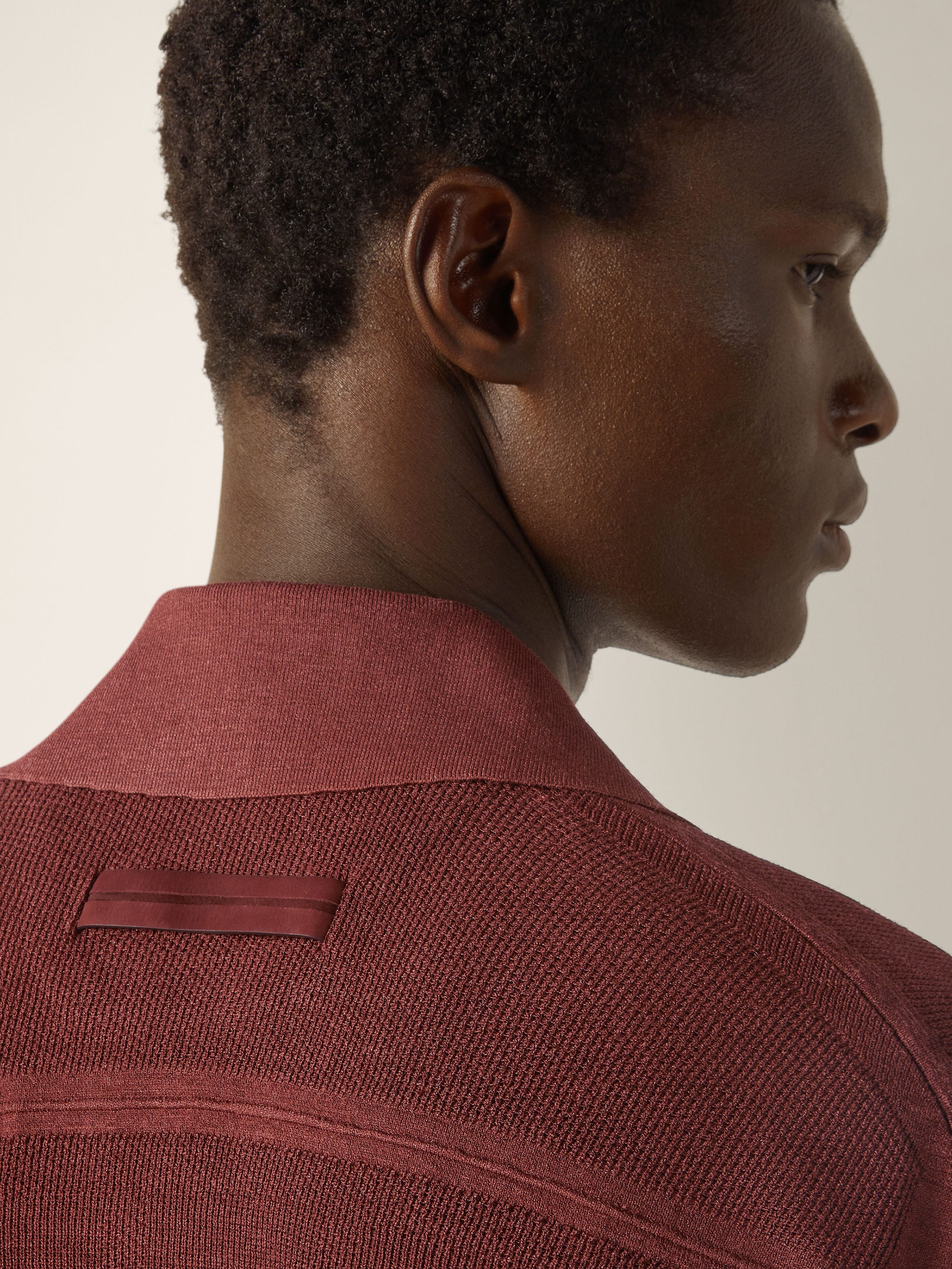 Zegna Dark Burgundy Oasi Lino Polo Shirt