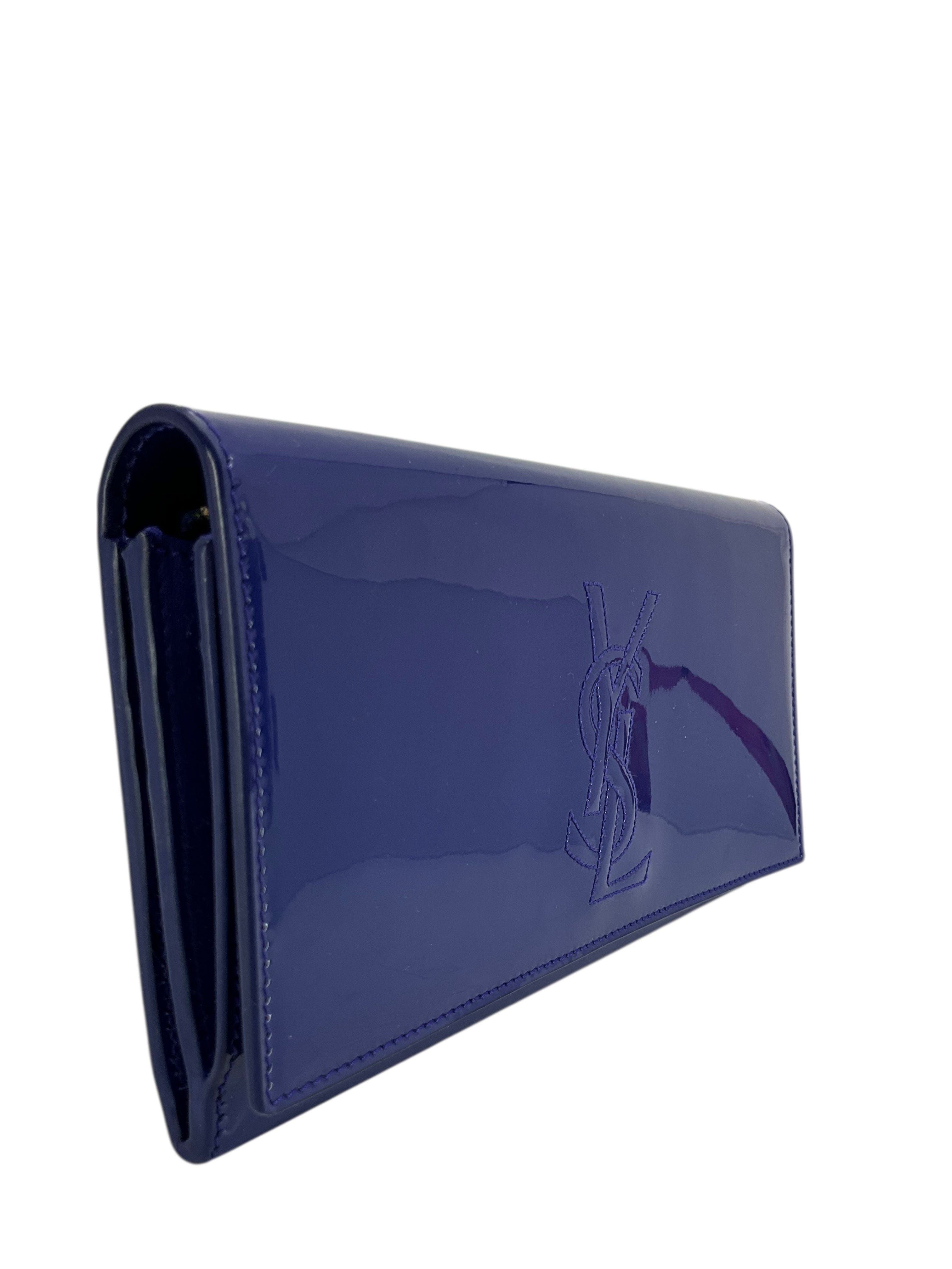Yves Saint Laurent Belle De Jour Patent Leather Continental Wallet