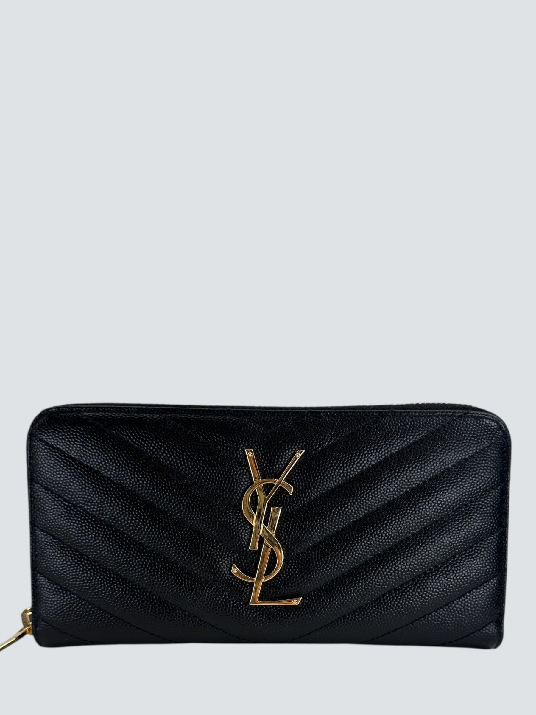 Yves Saint Laurent Saint Laurent Black Leather Wallet