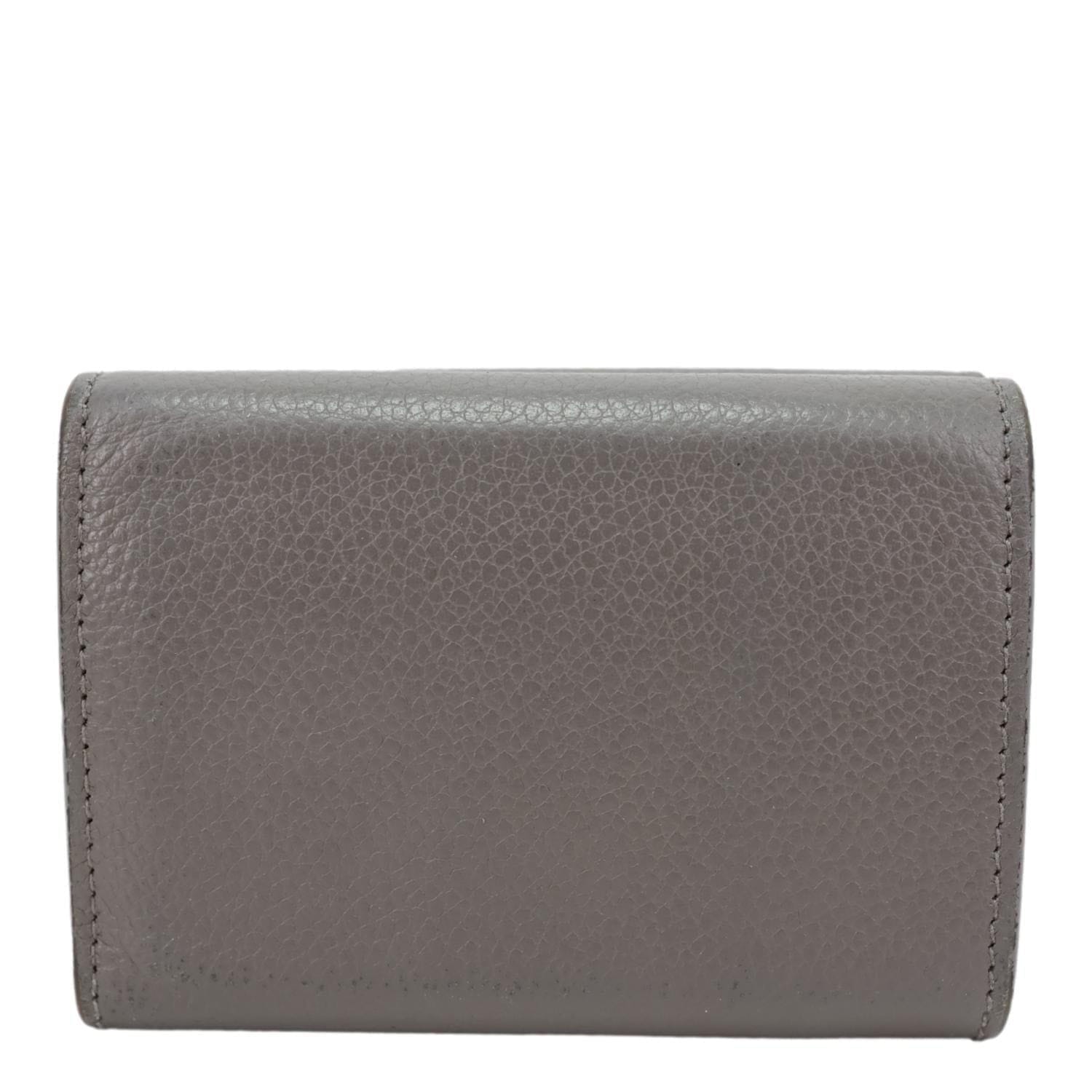 YVES SAINT LAURENT Paris Business Leather Card Case Grey