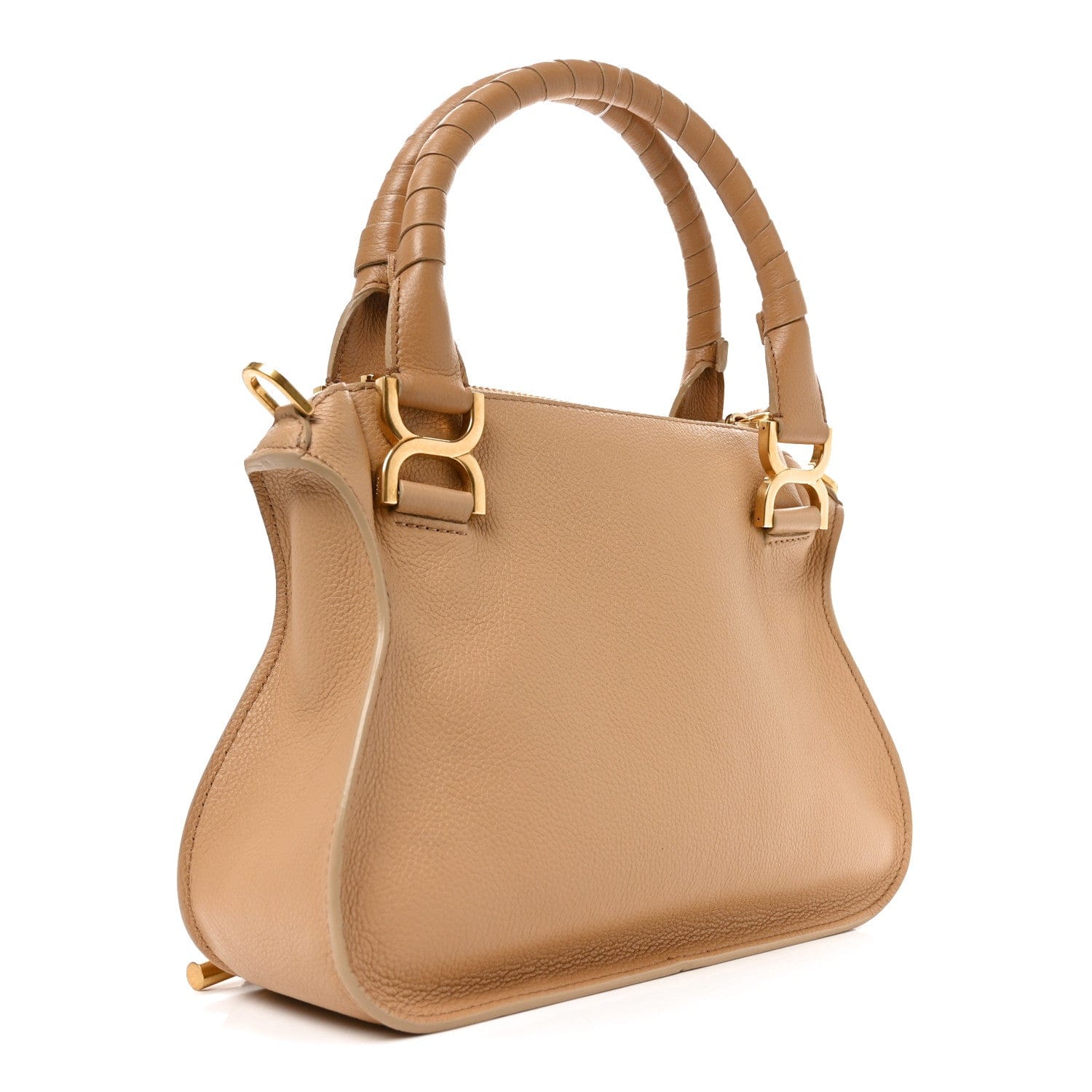 Chloe Calfskin Small Marcie Satchel Milky Brown